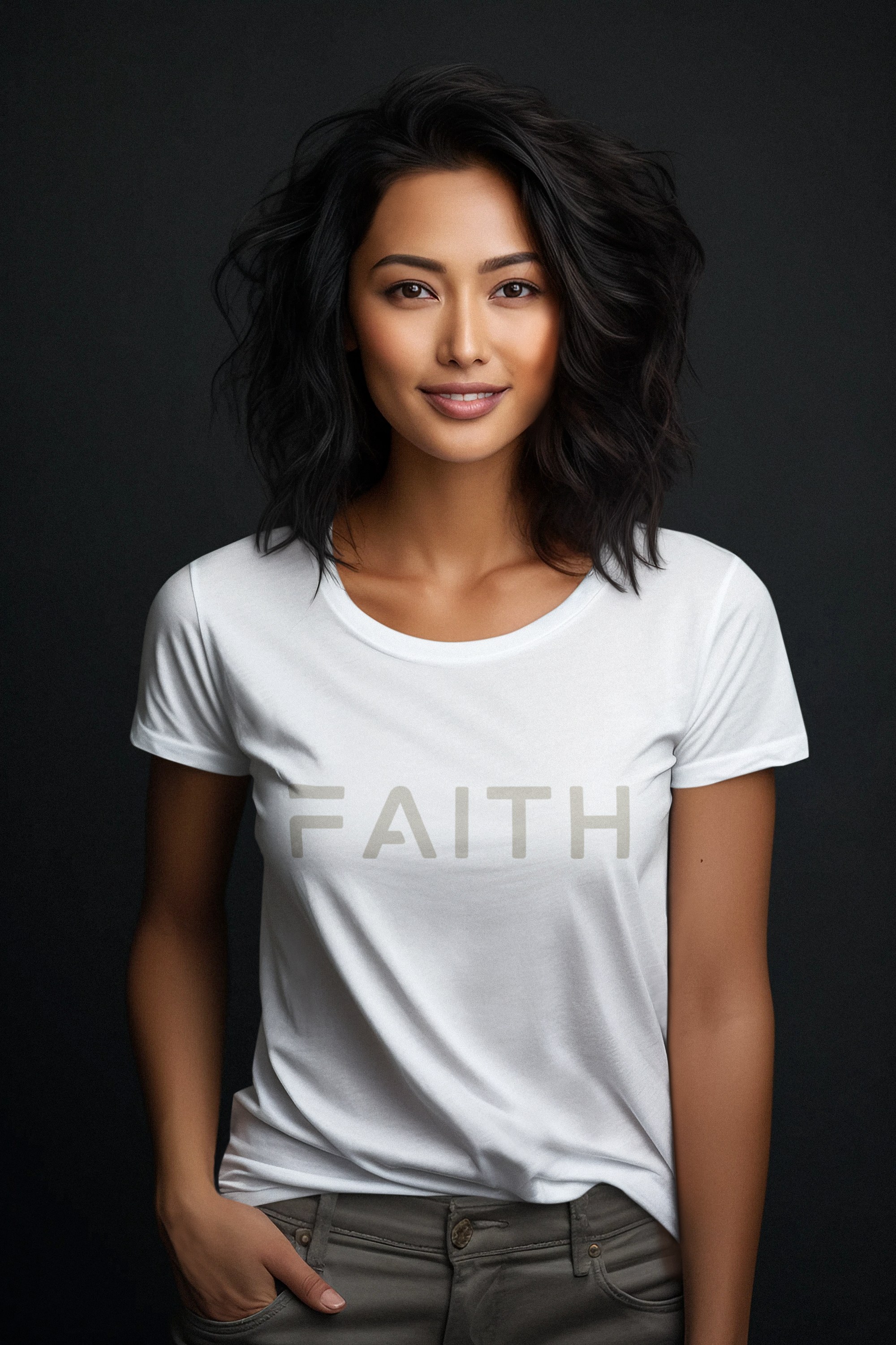 Faith Women's Tee - Minimal Inspirational Christian Shirt Faith Women's Tee - Minimal Inspirational Christian Shirt