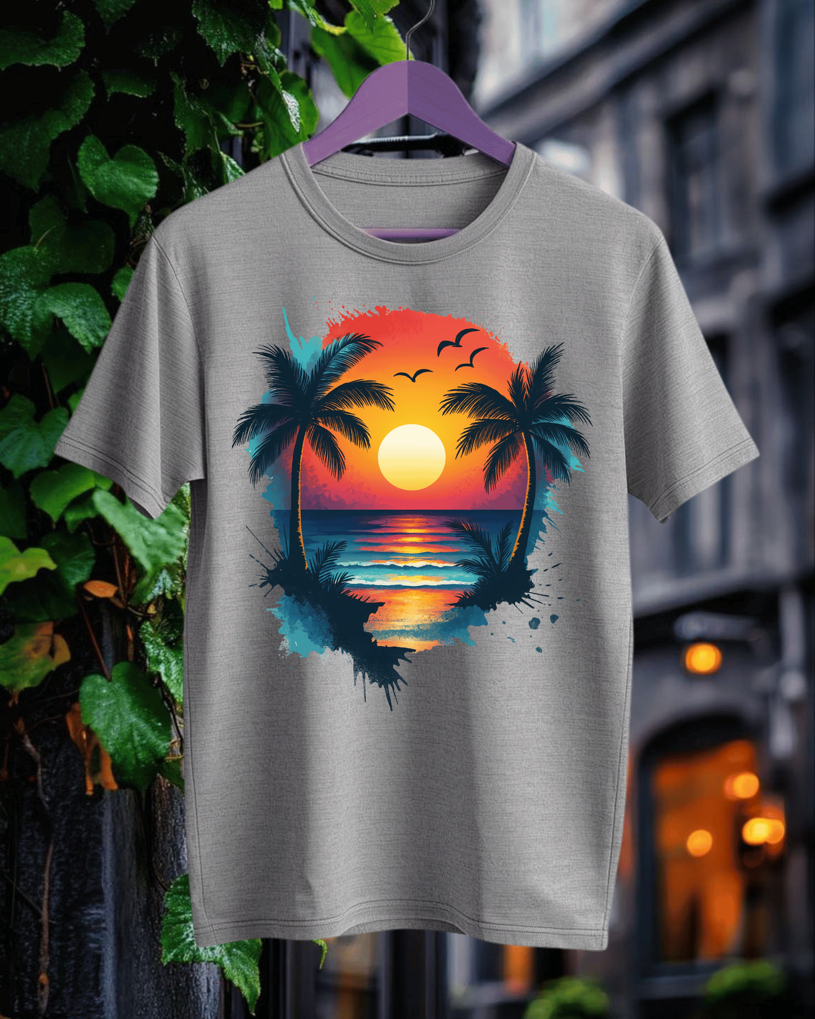 Sunset Palm Beach T-Shirt product thumbnail image Sunset Palm Beach T-Shirt product thumbnail image