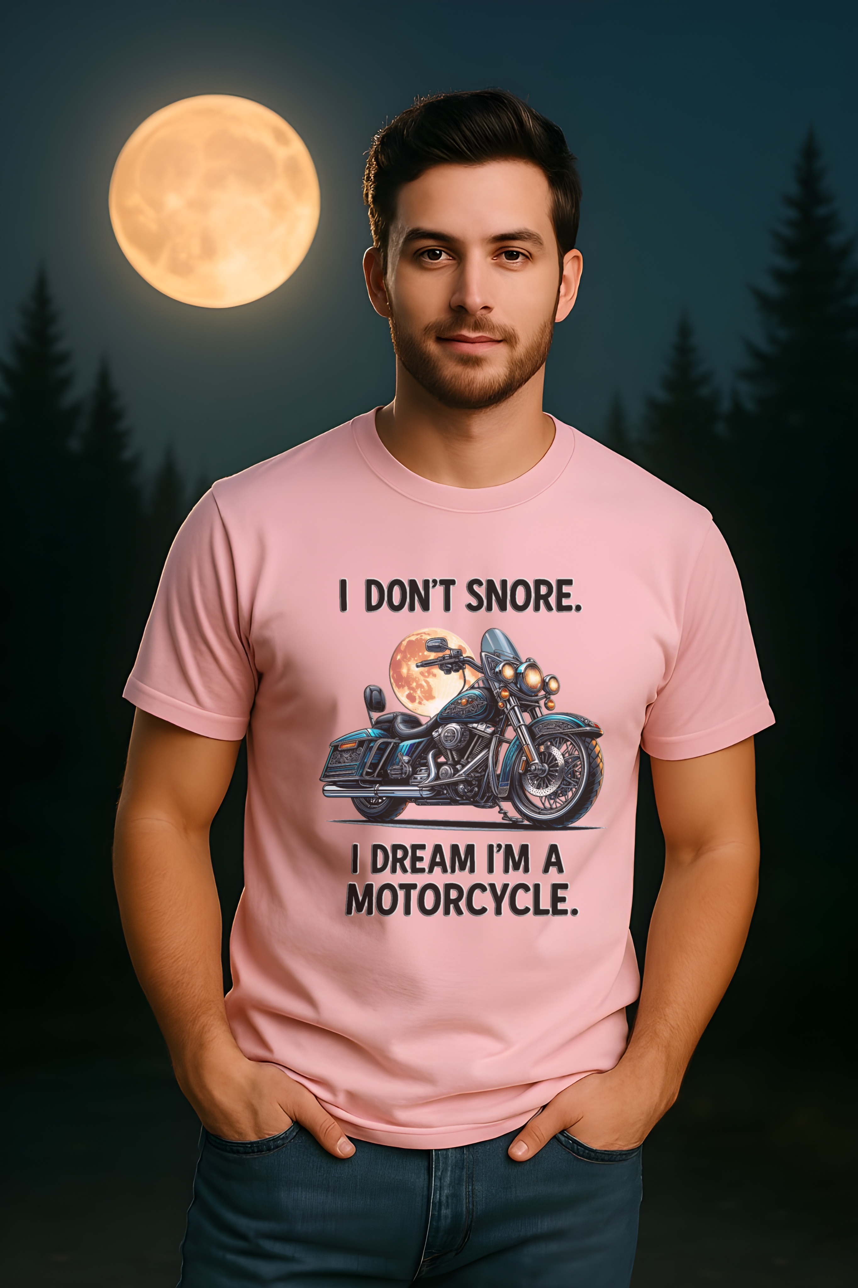 I Don’t Snore I Dream I’m a Motorcycle Tee • Funny Motorcycle Heavy Cotton T-Shirt for Men • Biker Humor Shirt • Gift for Motorcycle Lovers • Graphic Tee for Him product thumbnail image I Don’t Snore I Dream I’m a Motorcycle Tee • Funny Motorcycle Heavy Cotton T-Shirt for Men • Biker Humor Shirt • Gift for Motorcycle Lovers • Graphic Tee for Him product thumbnail image