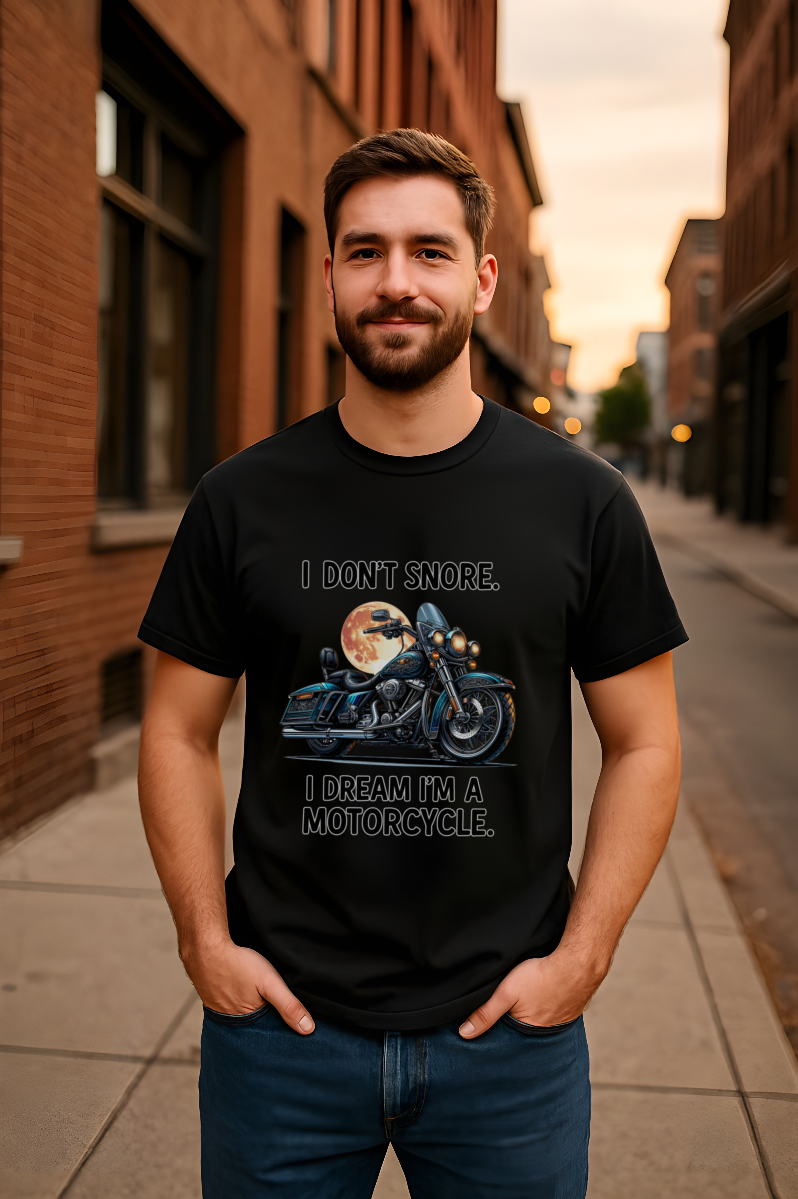 I Don’t Snore I Dream I’m a Motorcycle Tee • Funny Motorcycle Heavy Cotton T-Shirt for Men • Biker Humor Shirt • Gift for Motorcycle Lovers • Graphic Tee for Him product thumbnail image I Don’t Snore I Dream I’m a Motorcycle Tee • Funny Motorcycle Heavy Cotton T-Shirt for Men • Biker Humor Shirt • Gift for Motorcycle Lovers • Graphic Tee for Him product thumbnail image