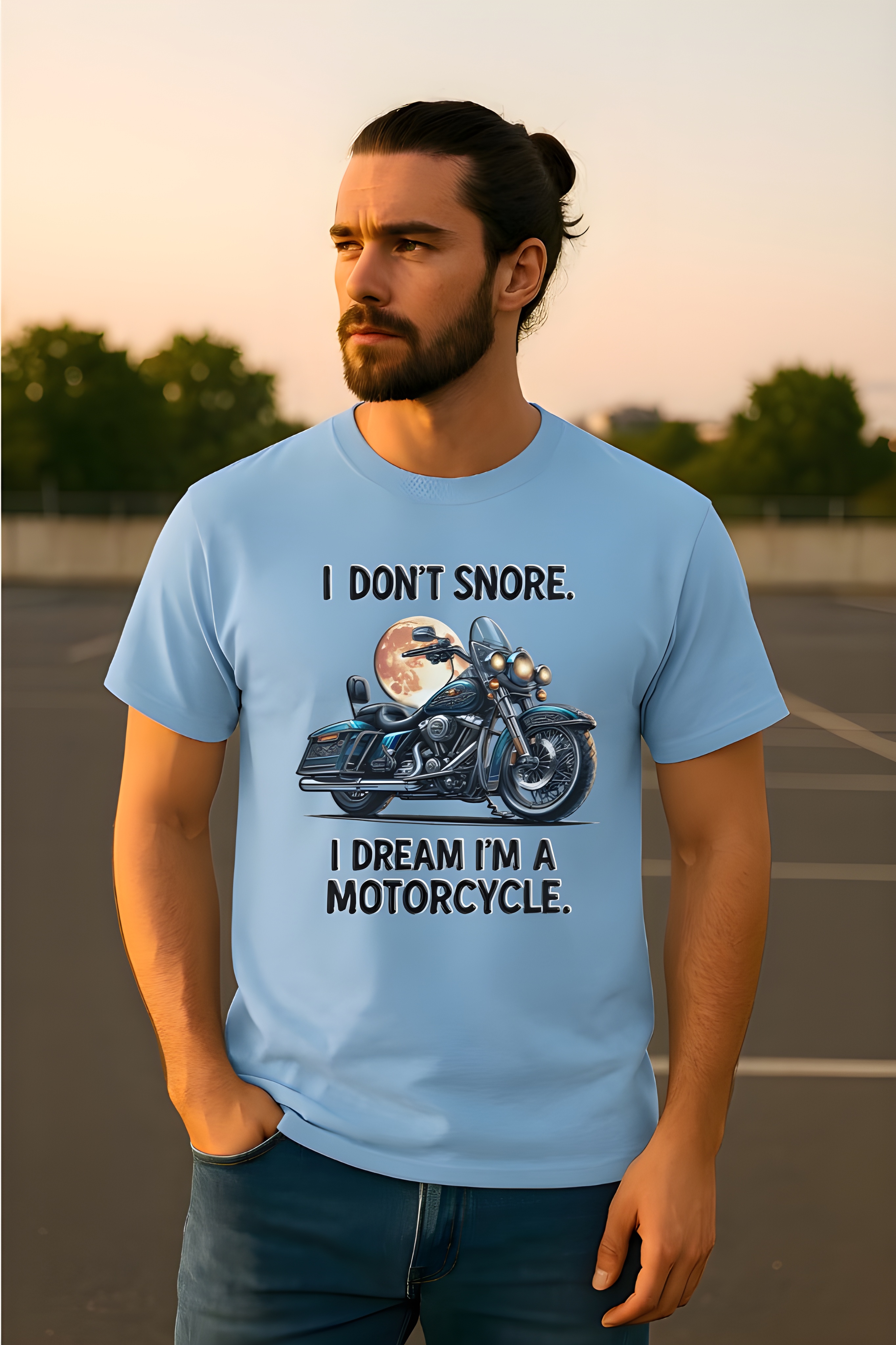 I Don’t Snore I Dream I’m a Motorcycle Tee • Funny Motorcycle Heavy Cotton T-Shirt for Men • Biker Humor Shirt • Gift for Motorcycle Lovers • Graphic Tee for Him product thumbnail image I Don’t Snore I Dream I’m a Motorcycle Tee • Funny Motorcycle Heavy Cotton T-Shirt for Men • Biker Humor Shirt • Gift for Motorcycle Lovers • Graphic Tee for Him product thumbnail image