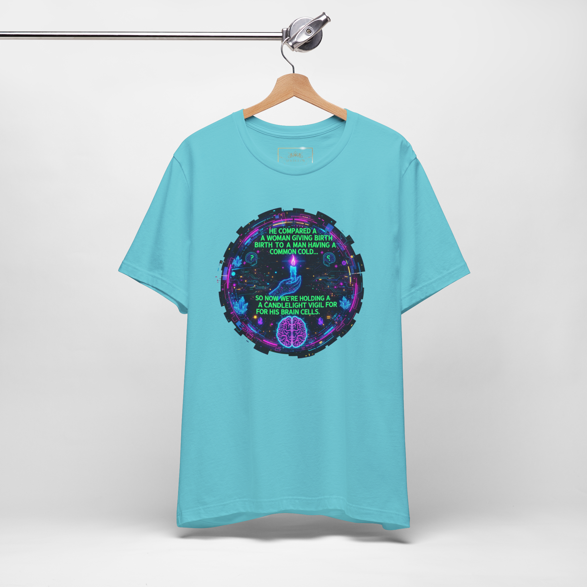 Candlelight Vigil Tee for His Brain Cells – Hilarious Birth vs Cold Clapback Shirt product thumbnail image