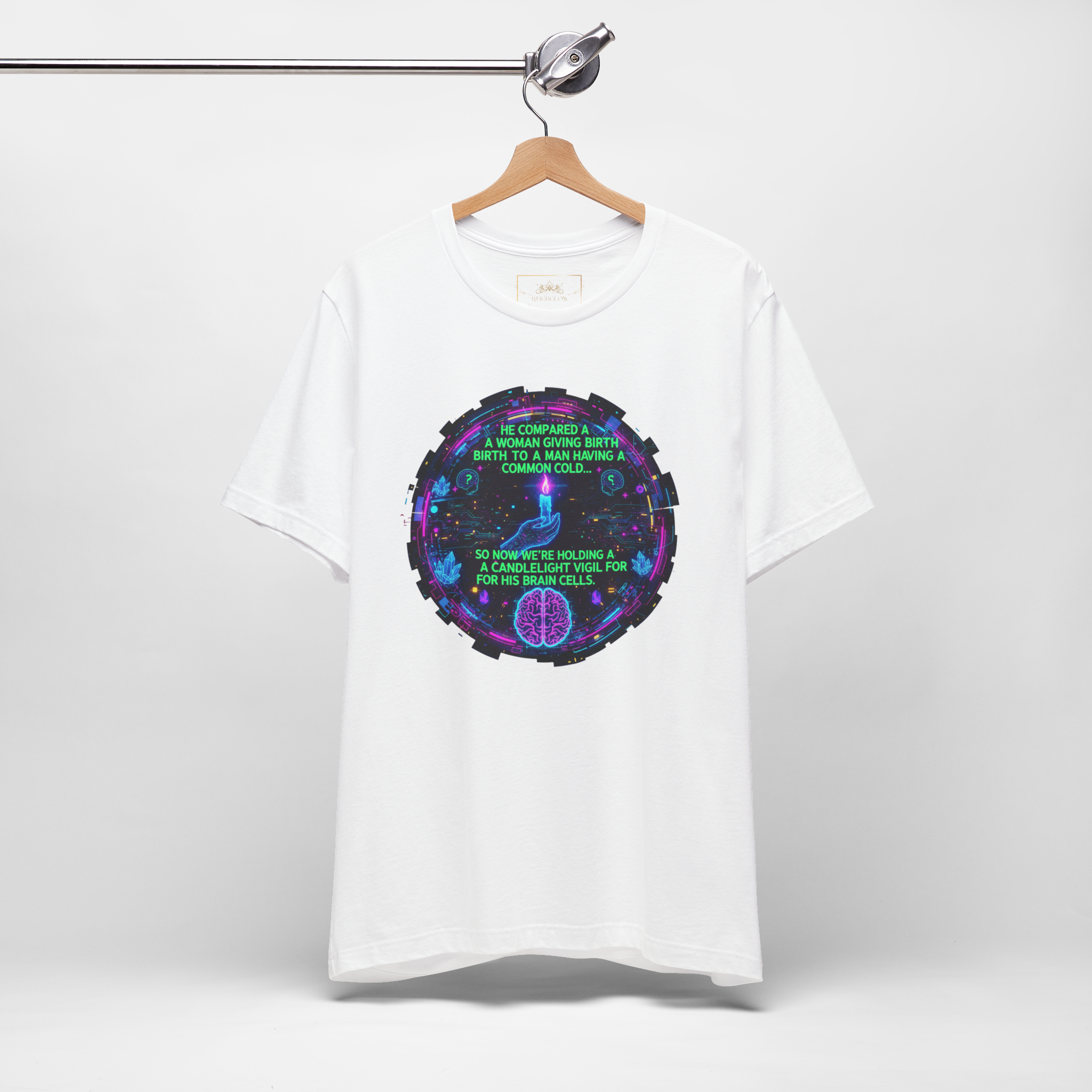 Candlelight Vigil Tee for His Brain Cells – Hilarious Birth vs Cold Clapback Shirt product thumbnail image