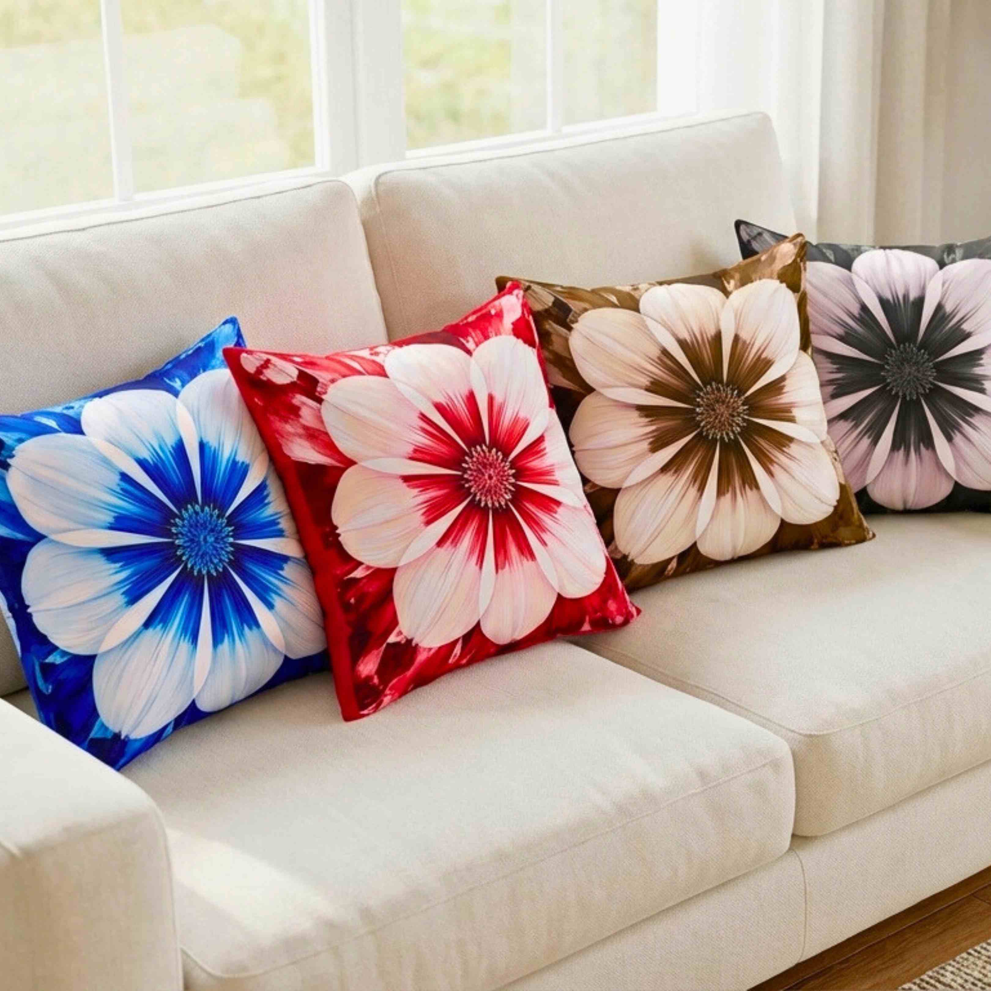 Floral Accent Pillow - Decorative Cushion, Home Decor, Gift for Her, Flower Pillow, Botanical Throw Pillow product thumbnail image