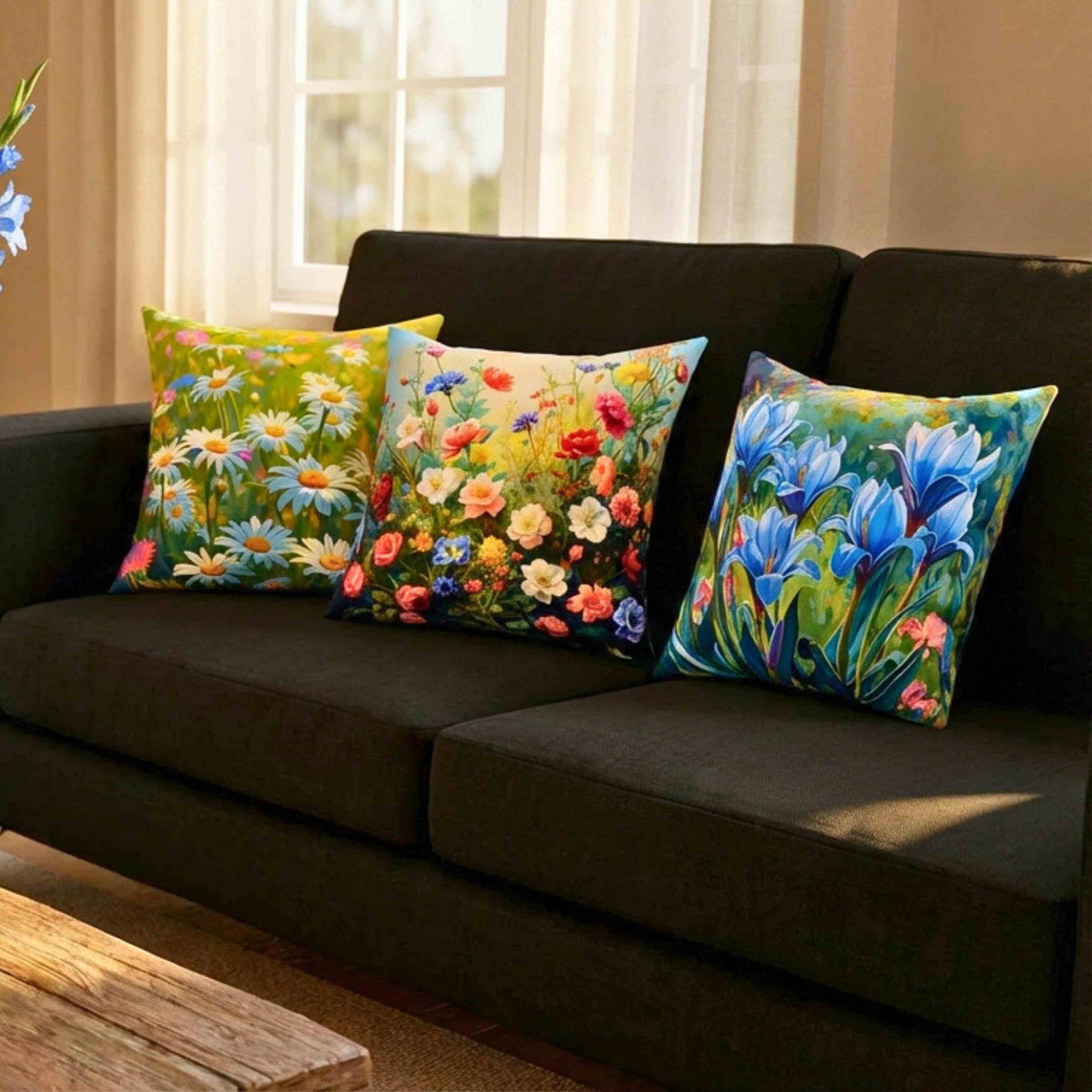 Floral Accent Pillow | Decorative Home Pillow, Bohemian Decor, Gift for Her, Cozy Living Room, Spring Decor product thumbnail image