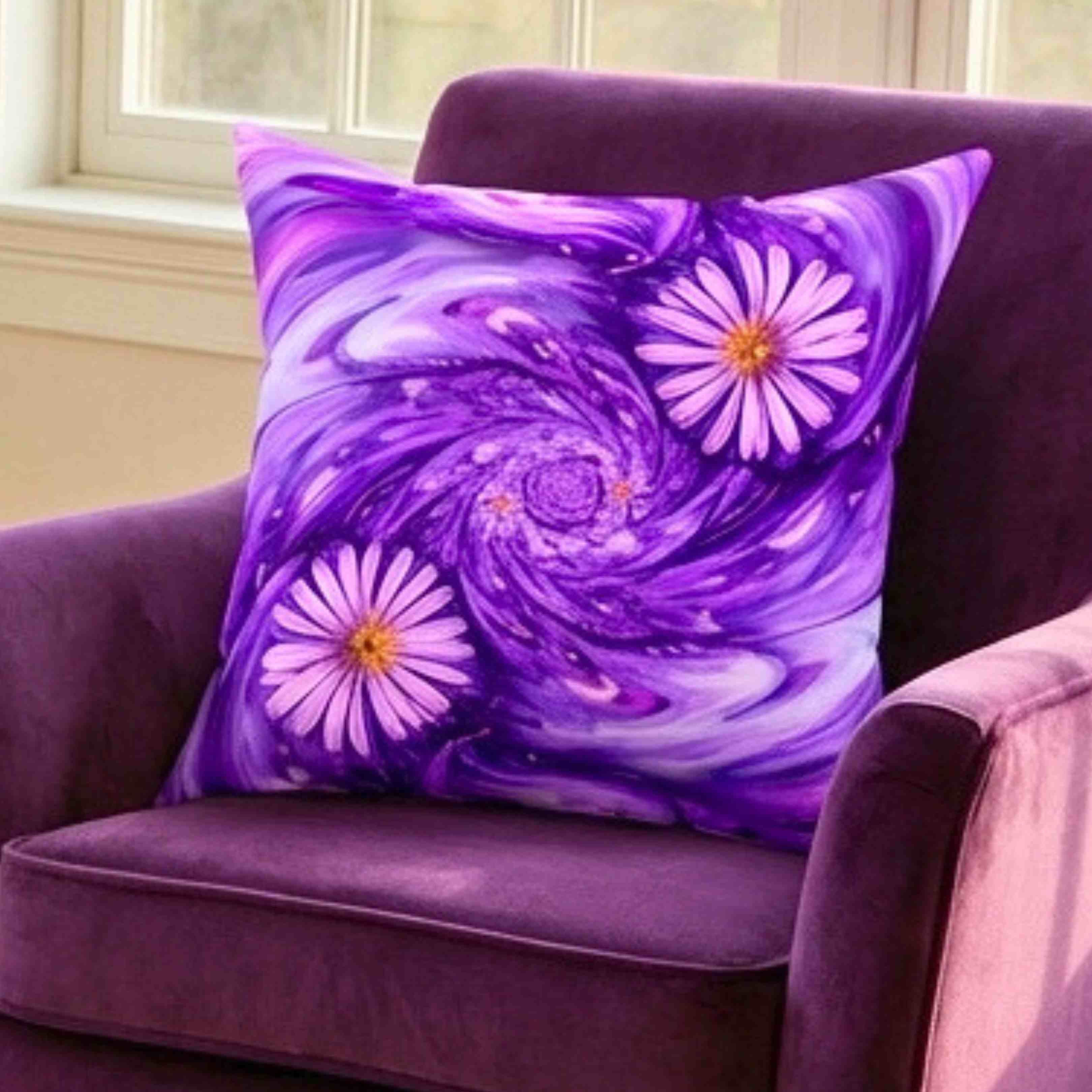 Purple abstract Floral Accent Cushion, Cozy Home Decor, Perfect Gift for Gardening Lovers, Boho Chic Accent, Whimsical Floral Throw Pillow, Purple abstract Floral Accent Cushion, Cozy Home Decor, Perfect Gift for Gardening Lovers, Boho Chic Accent, Whimsical Floral Throw Pillow,