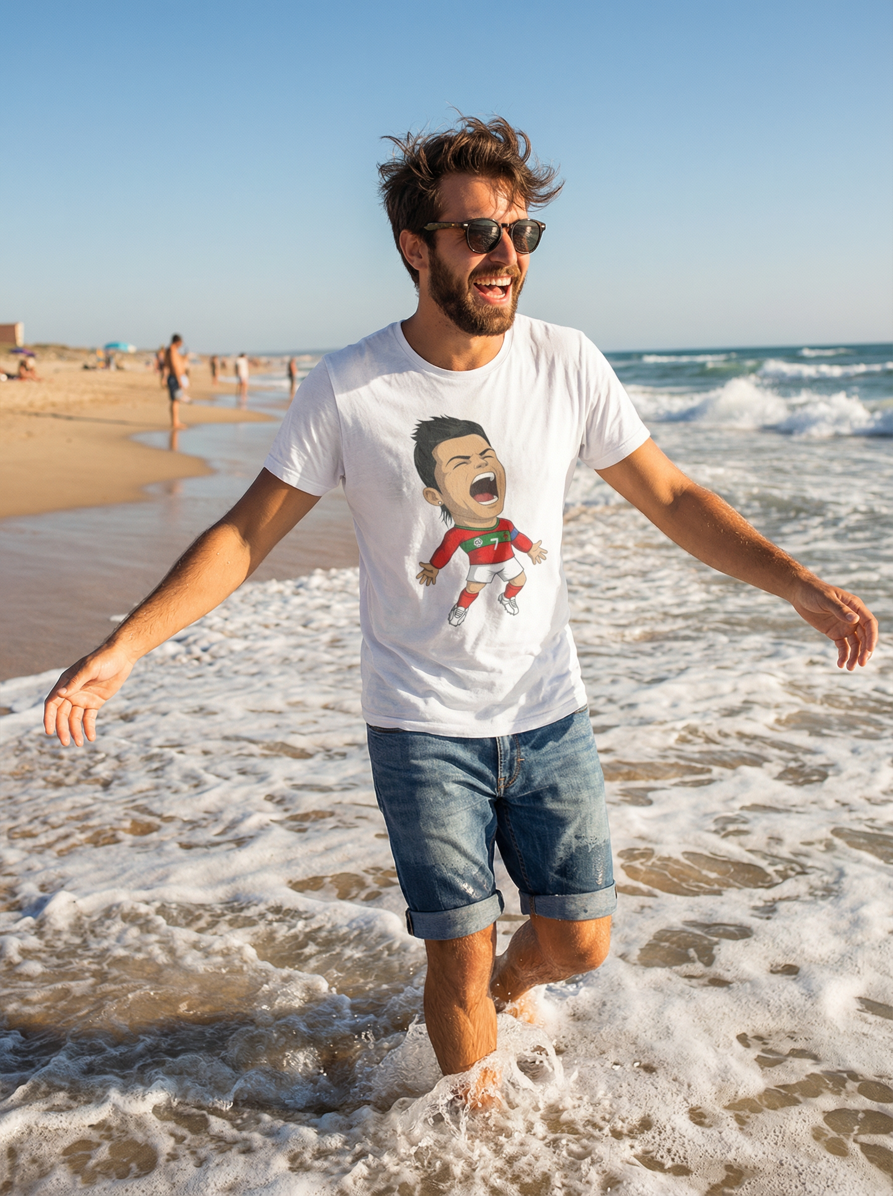 Soccer Star Cartoon Tee — Energetic Football Player Illustration Shirt product thumbnail image Soccer Star Cartoon Tee — Energetic Football Player Illustration Shirt product thumbnail image