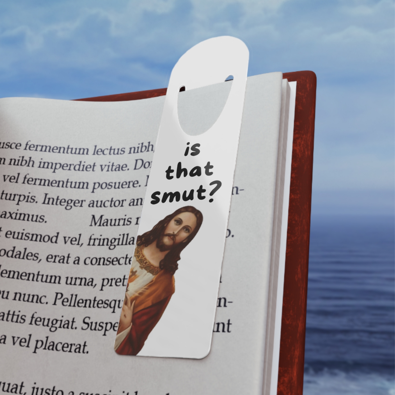 Bookmark — 'Is That Smut?' Peeking Jesus Metal Bookmark, Religious Humor Gift for Readers product thumbnail image Bookmark — 'Is That Smut?' Peeking Jesus Metal Bookmark, Religious Humor Gift for Readers product thumbnail image