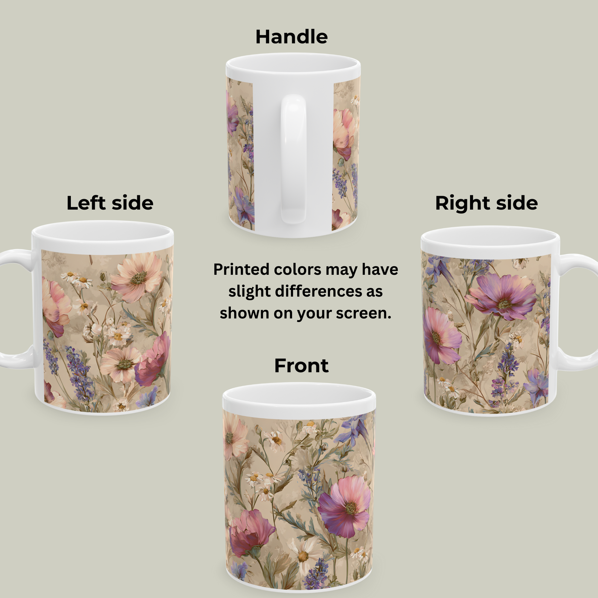 11oz Italian Vintage Botanical Wildflower Mug product thumbnail image 11oz Italian Vintage Botanical Wildflower Mug product thumbnail image