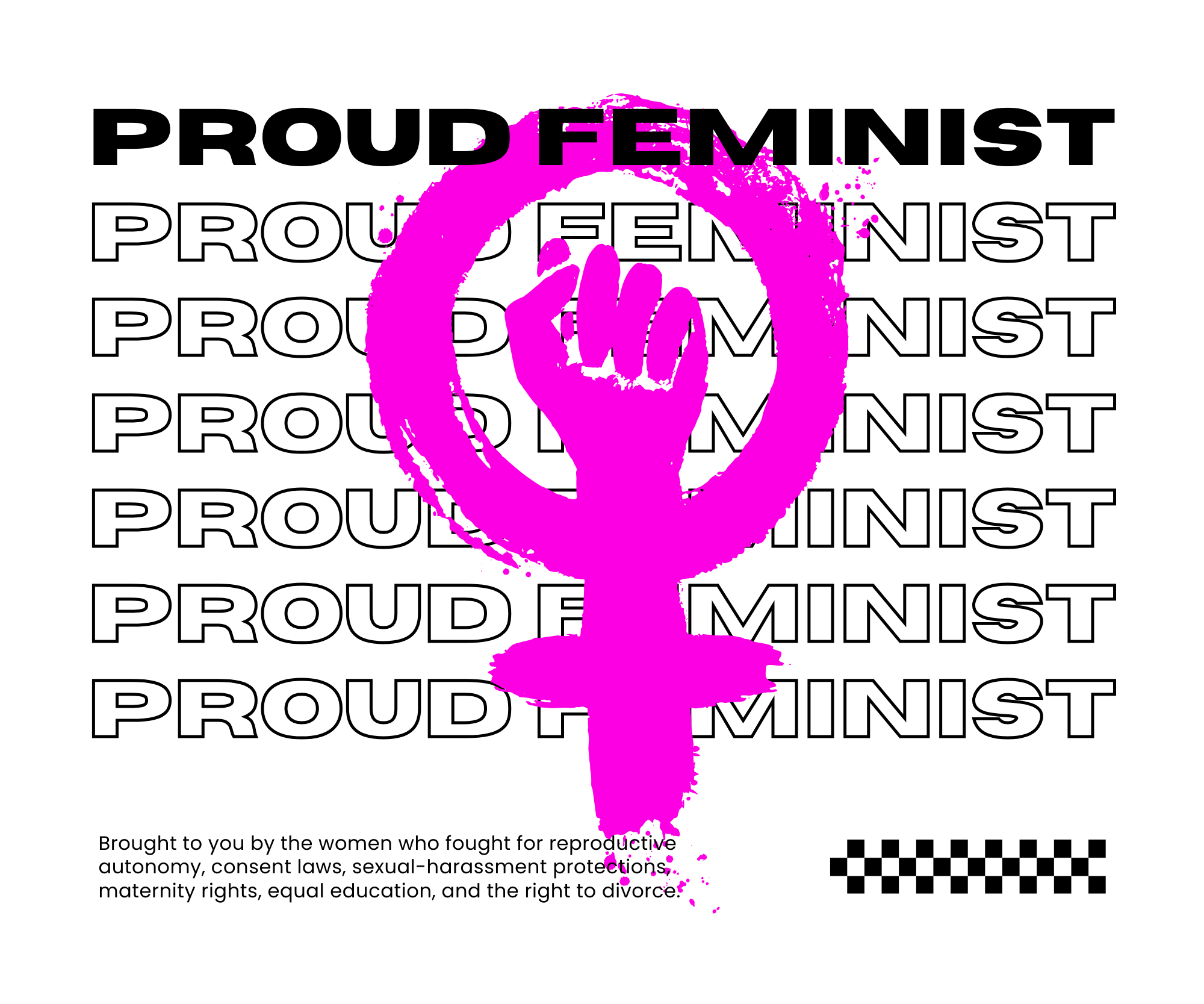 PROUD FEMINIST HOODIE — Pink Resistance Emblem product thumbnail image PROUD FEMINIST HOODIE — Pink Resistance Emblem product thumbnail image