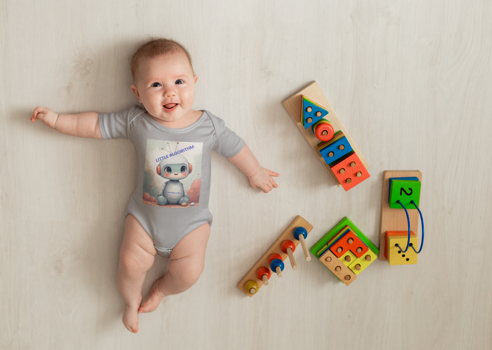  "LITTLE ALGORITHM" My First Language Model Infant Bodysuit product thumbnail image