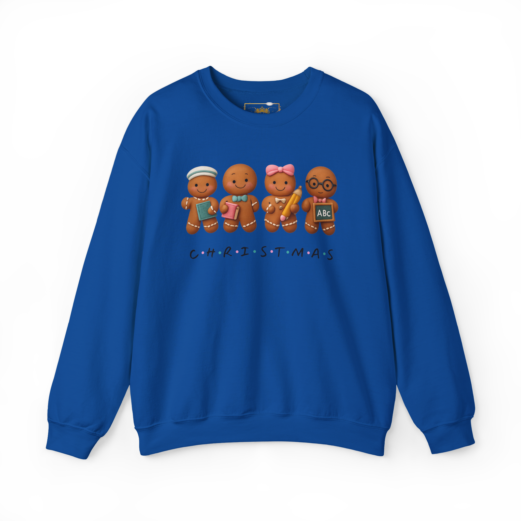 Christmas Gingerbread Crewneck Sweatshirt — Cute Gingerbread Family Holiday Sweater product thumbnail image