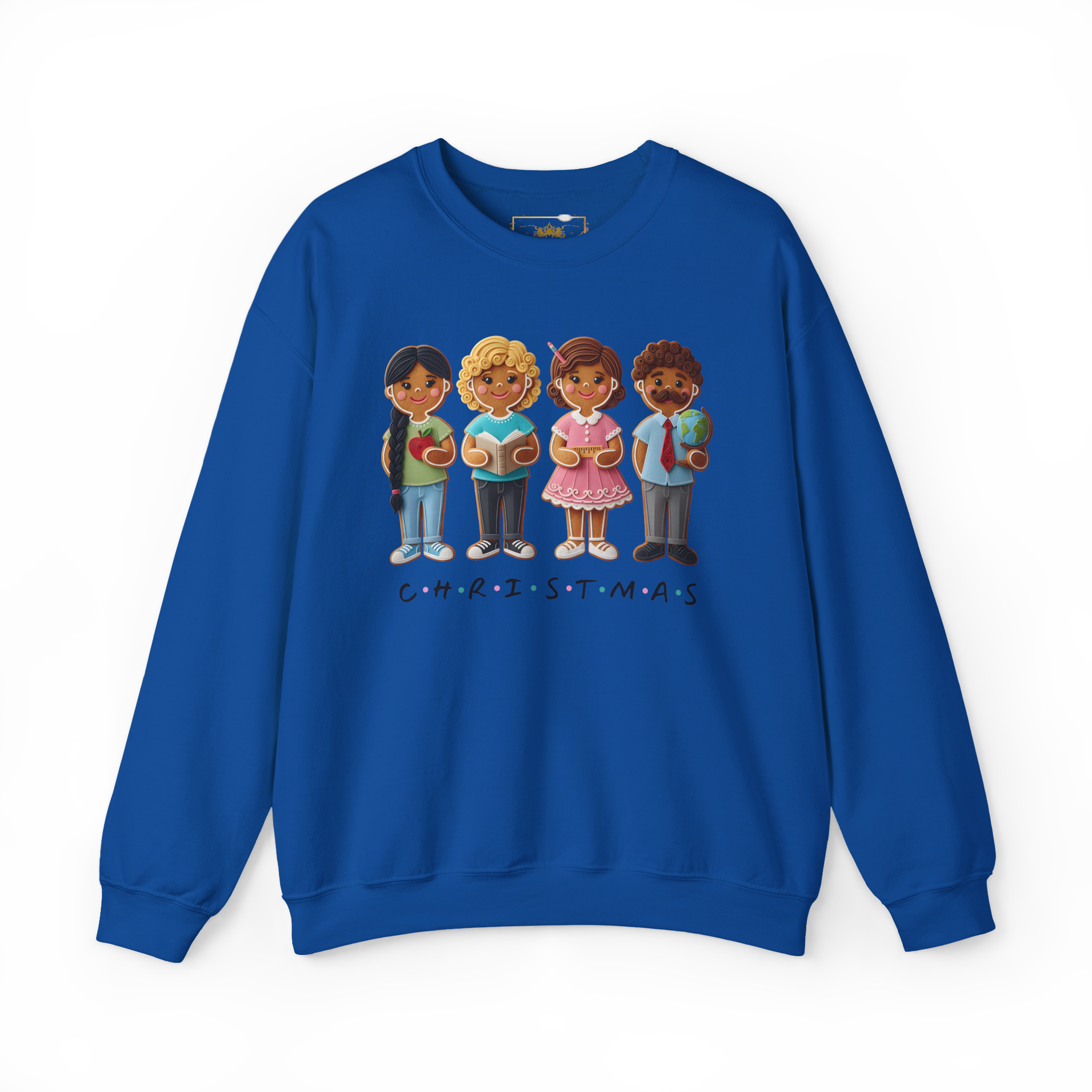 “Gingerbread Classroom Crew — Adorable Christmas Teacher Lineup” Cute Multicultural Kids Holiday Crewneck product thumbnail image “Gingerbread Classroom Crew — Adorable Christmas Teacher Lineup” Cute Multicultural Kids Holiday Crewneck product thumbnail image