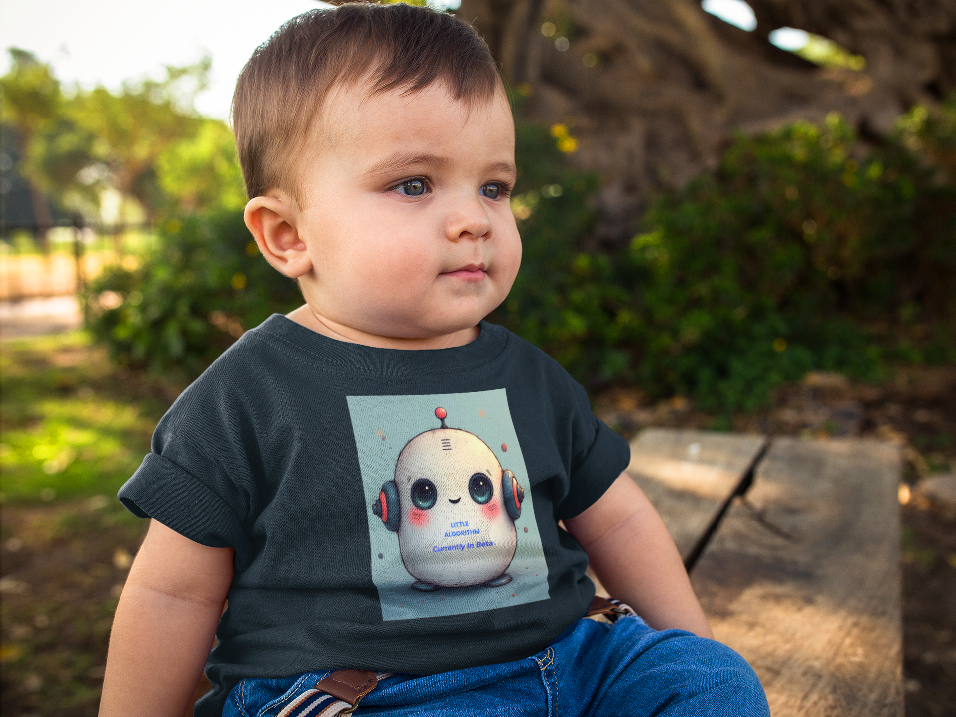 Infant Tee - "Little Algorithm" Cute Baby Robot Graphic (Currently in Beta) product thumbnail image Infant Tee - "Little Algorithm" Cute Baby Robot Graphic (Currently in Beta) product thumbnail image