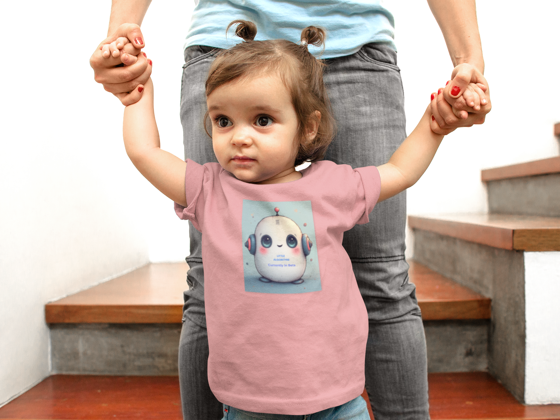 Infant Tee - "Little Algorithm" Cute Baby Robot Graphic (Currently in Beta) product thumbnail image Infant Tee - "Little Algorithm" Cute Baby Robot Graphic (Currently in Beta) product thumbnail image