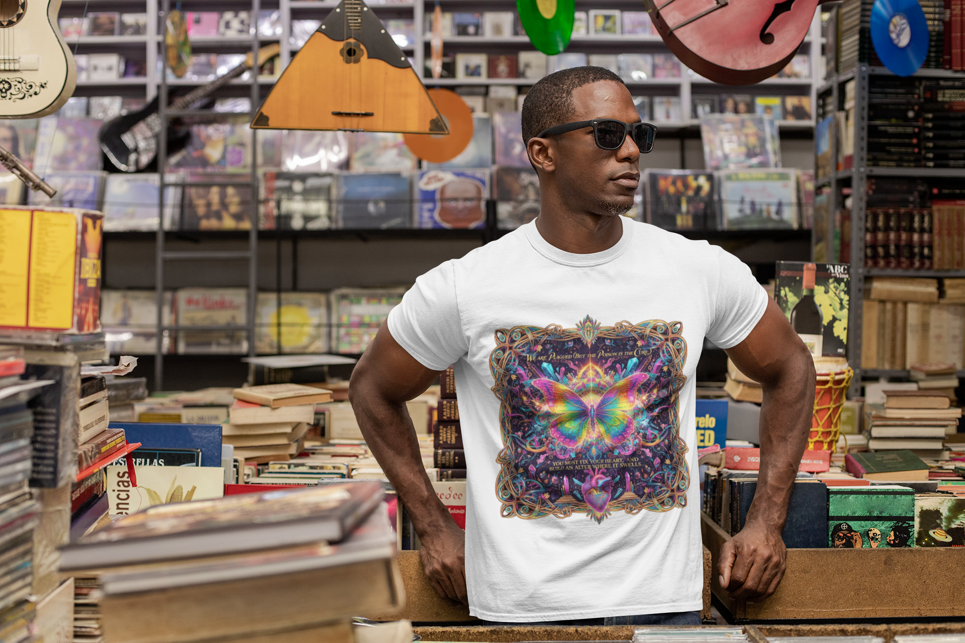 “Foundations of Decay Inspired Butterfly Art – Cosmic Heart Altar &amp; Rainbow Rebirth Print” product thumbnail image