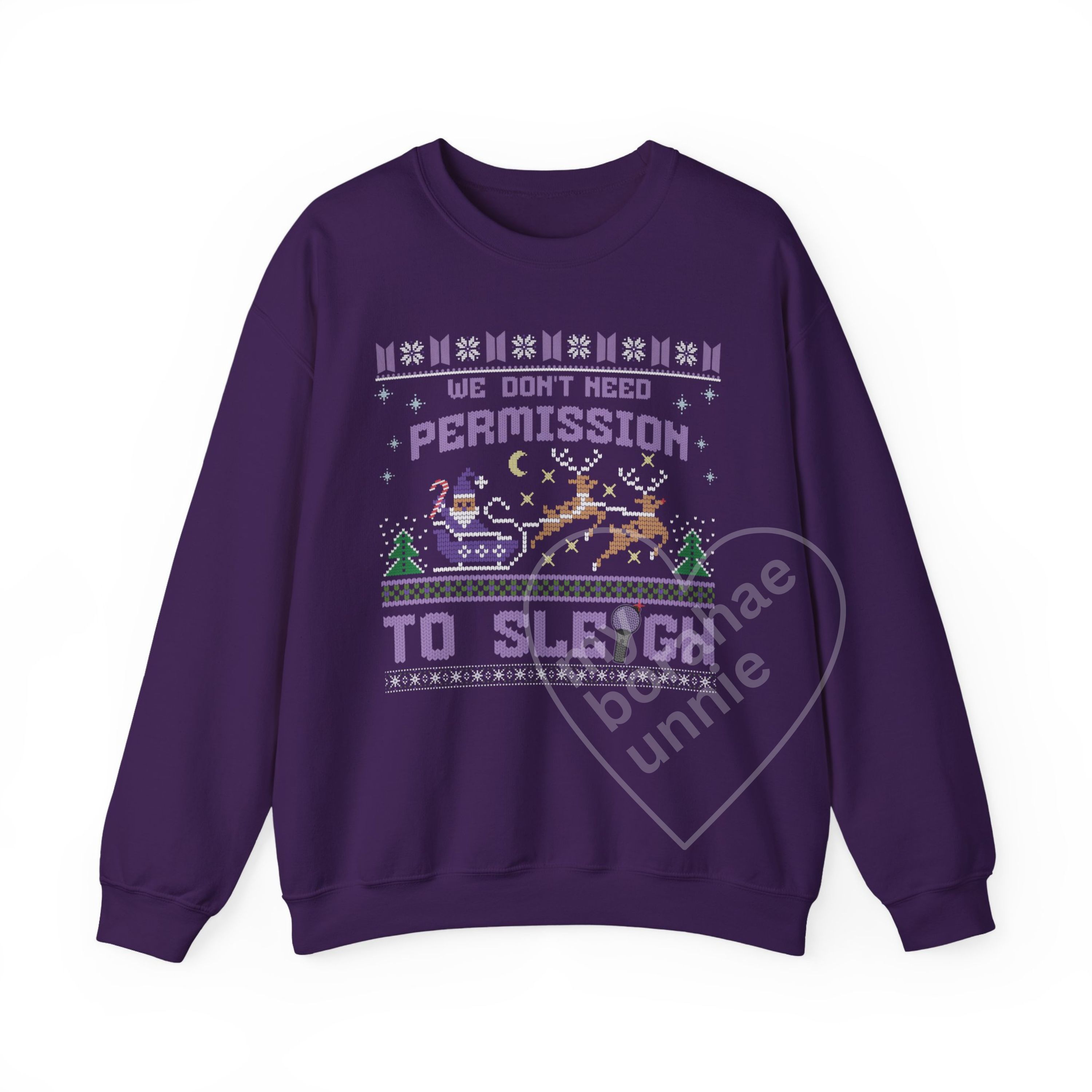 Permission to Sleigh Ugly Christmas FAUX knit stitch Unisex Sweatshirt, Designed for ARMY by ARMY product thumbnail image Permission to Sleigh Ugly Christmas FAUX knit stitch Unisex Sweatshirt, Designed for ARMY by ARMY product thumbnail image