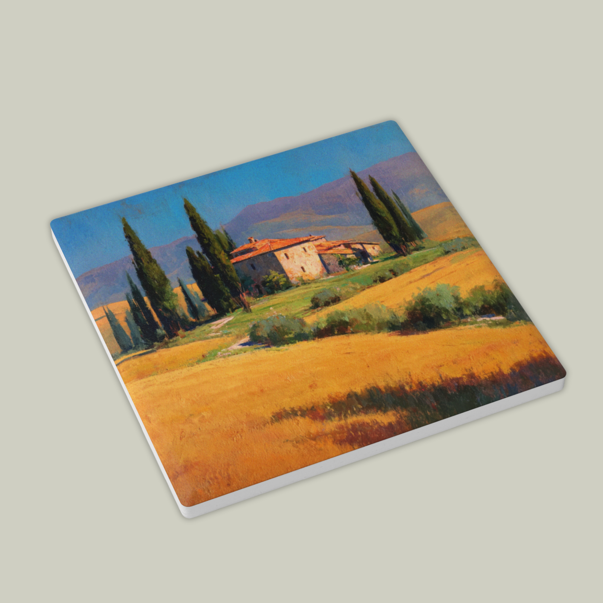 Coaster: Tuscany Landscape Ceramic — Mediterranean Countryside product thumbnail image