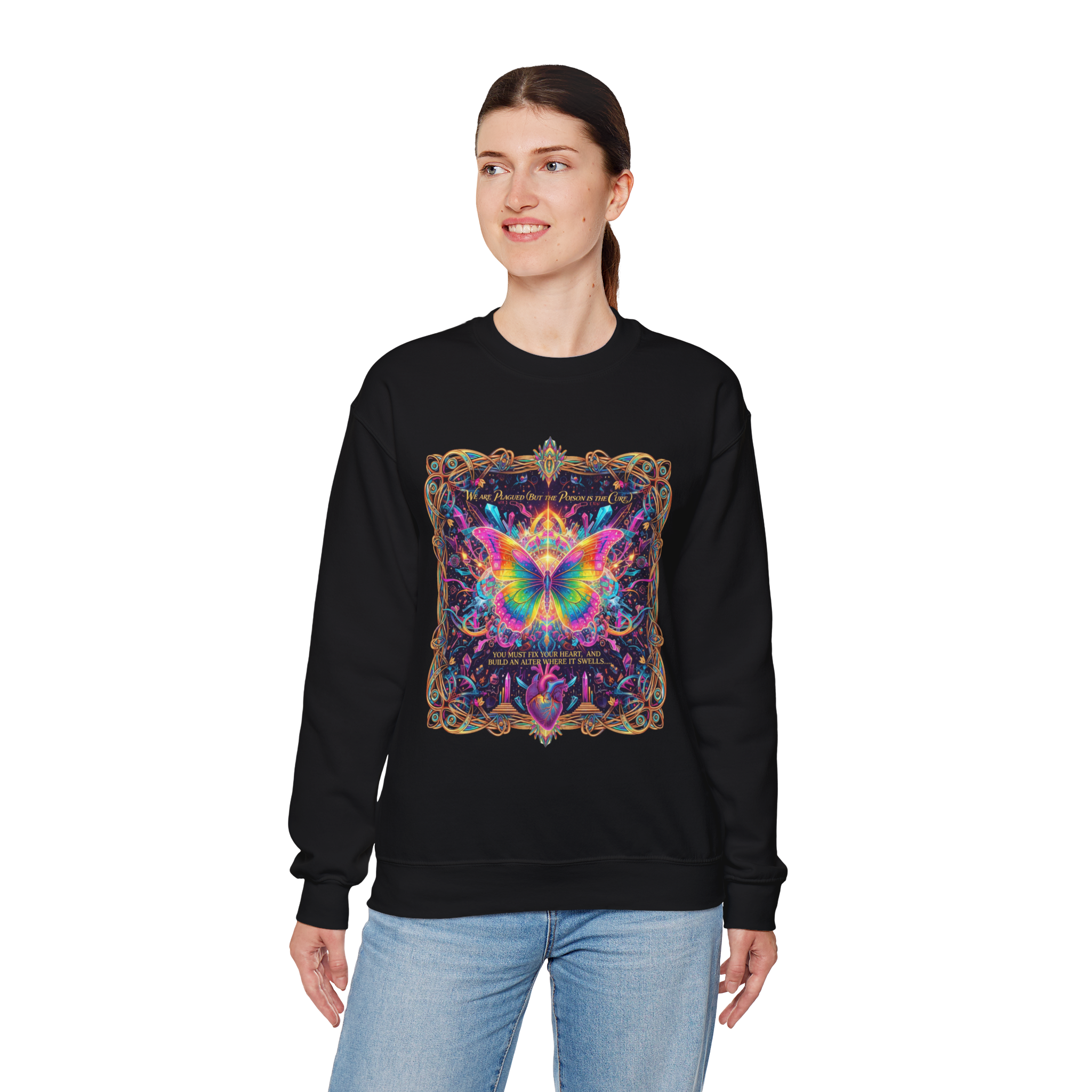 “My Chemical Romance" Tribute . "Foundations Of Decay" Rainbow Rebirth Butterfly Art – Heart Altar &amp; Celestial Healing Print” product thumbnail image
