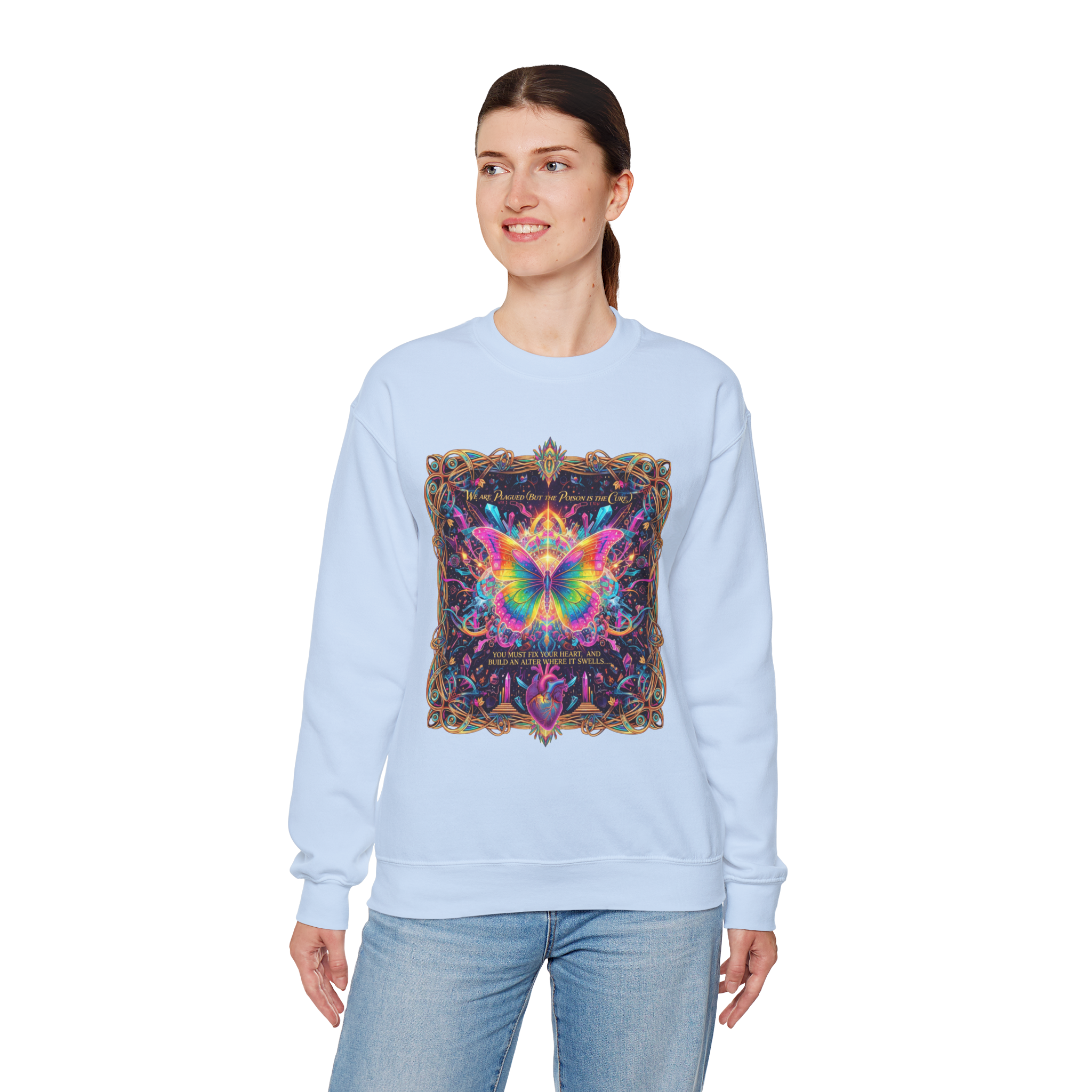“My Chemical Romance" Tribute . "Foundations Of Decay" Rainbow Rebirth Butterfly Art – Heart Altar &amp; Celestial Healing Print” product thumbnail image