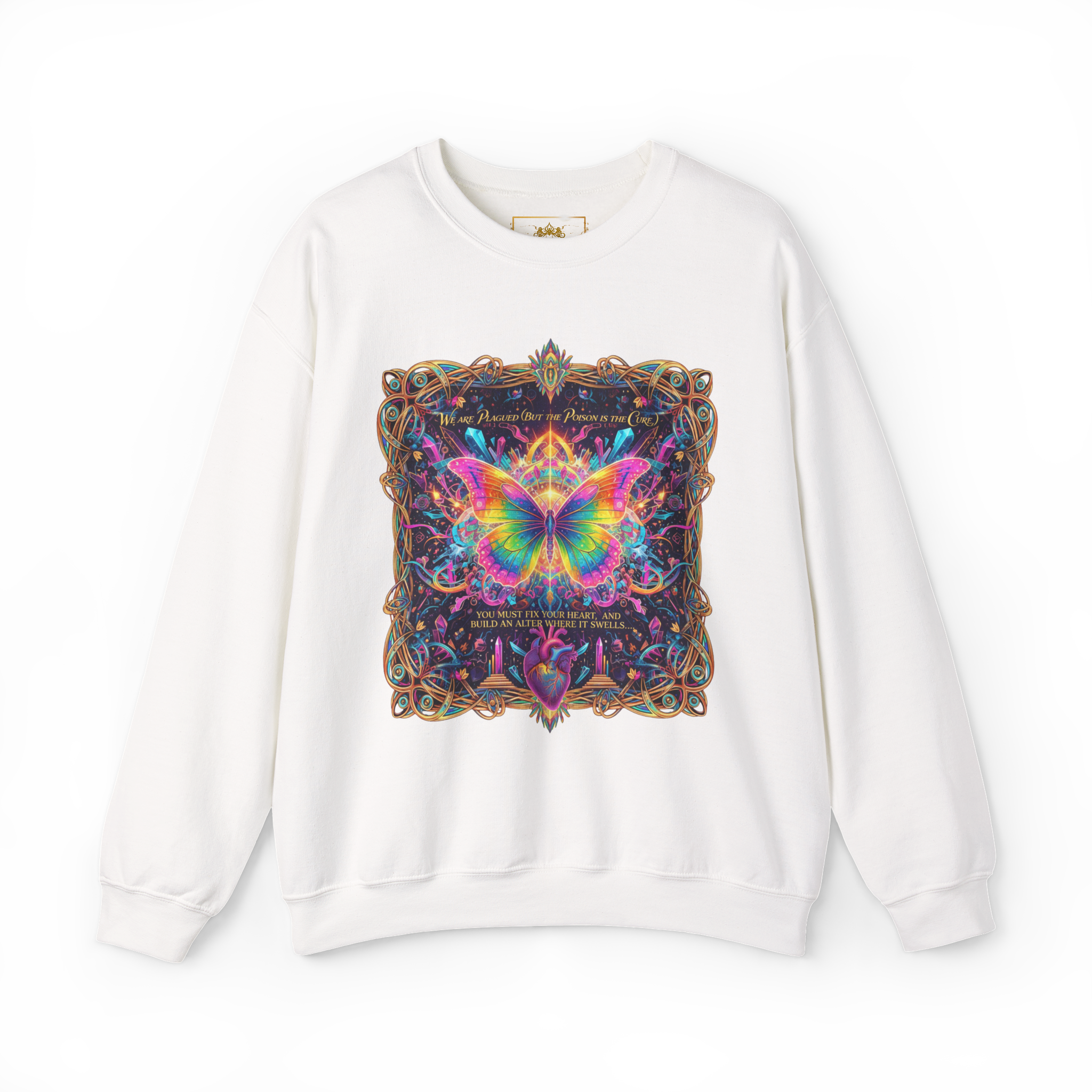 “My Chemical Romance" Tribute . "Foundations Of Decay" Rainbow Rebirth Butterfly Art – Heart Altar &amp; Celestial Healing Print” product thumbnail image