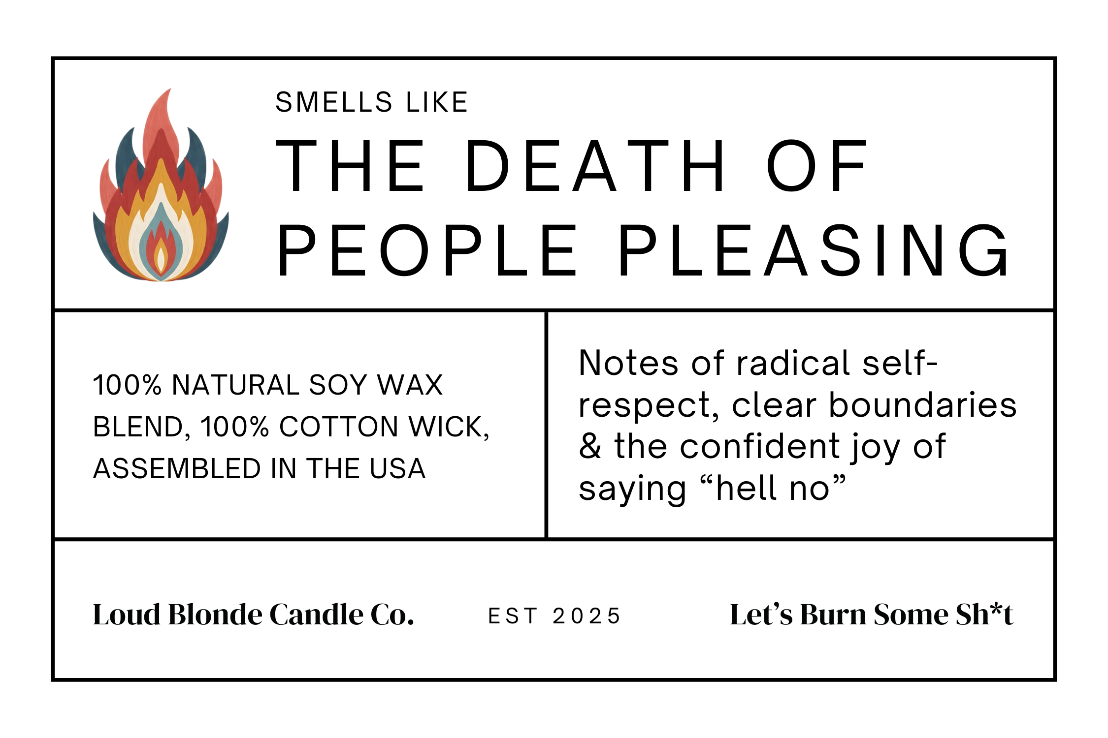 DEATH OF PEOPLE PLEASING — Scented Soy Aromatherapy Candle (9oz) product thumbnail image DEATH OF PEOPLE PLEASING — Scented Soy Aromatherapy Candle (9oz) product thumbnail image
