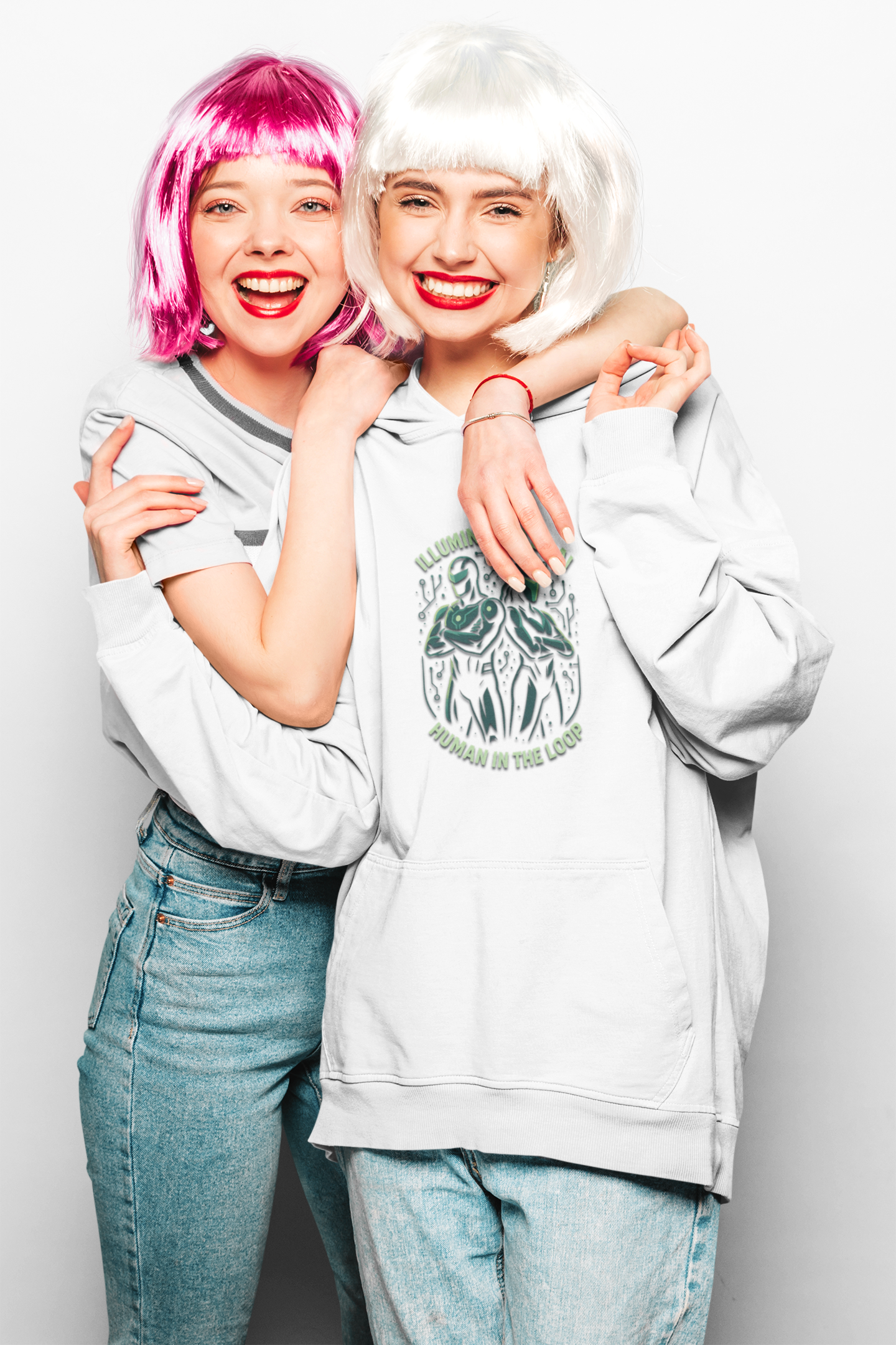 Dual Minds, One Mission:  — Unity Guardians of The Loop Customizable Hoodie  product thumbnail image