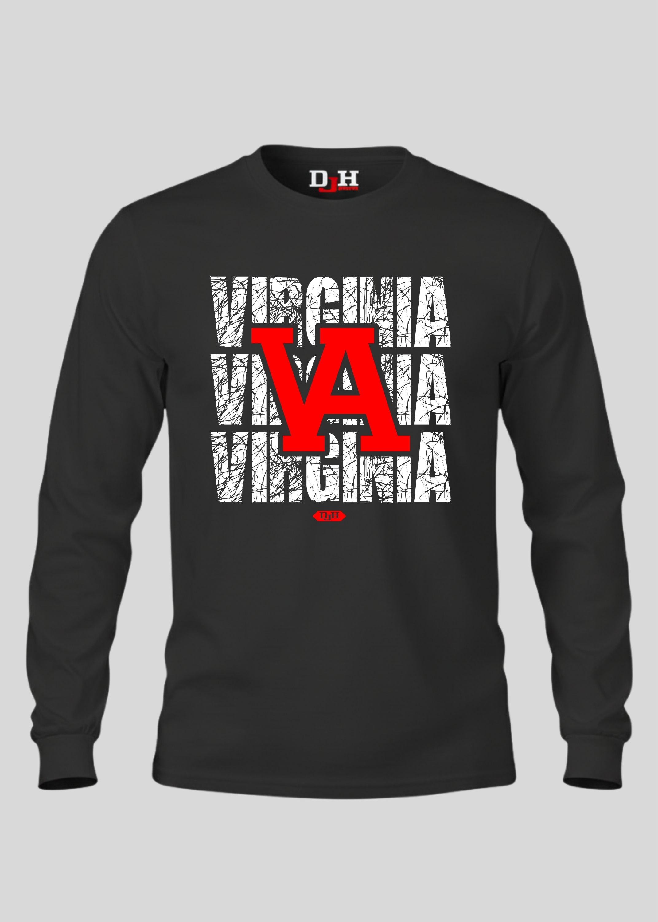 DJH Apparel | VA Logo Brand SCR Unisex Long Sleeve Tee  product thumbnail image