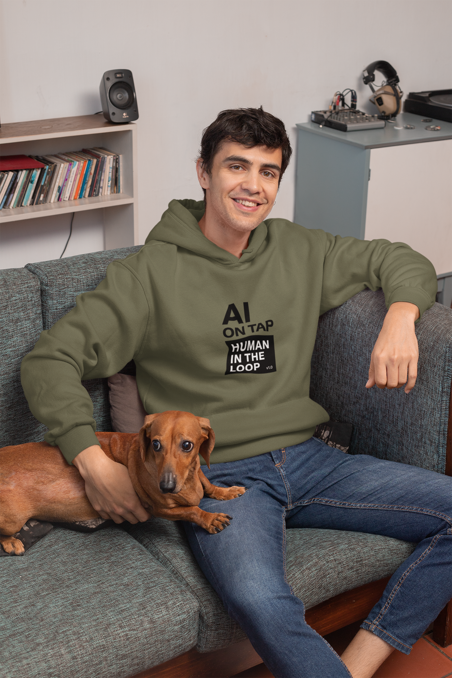 AI On Tap | Human In The Loop — Premium Streetwear Tech Hoodie product thumbnail image AI On Tap | Human In The Loop — Premium Streetwear Tech Hoodie product thumbnail image