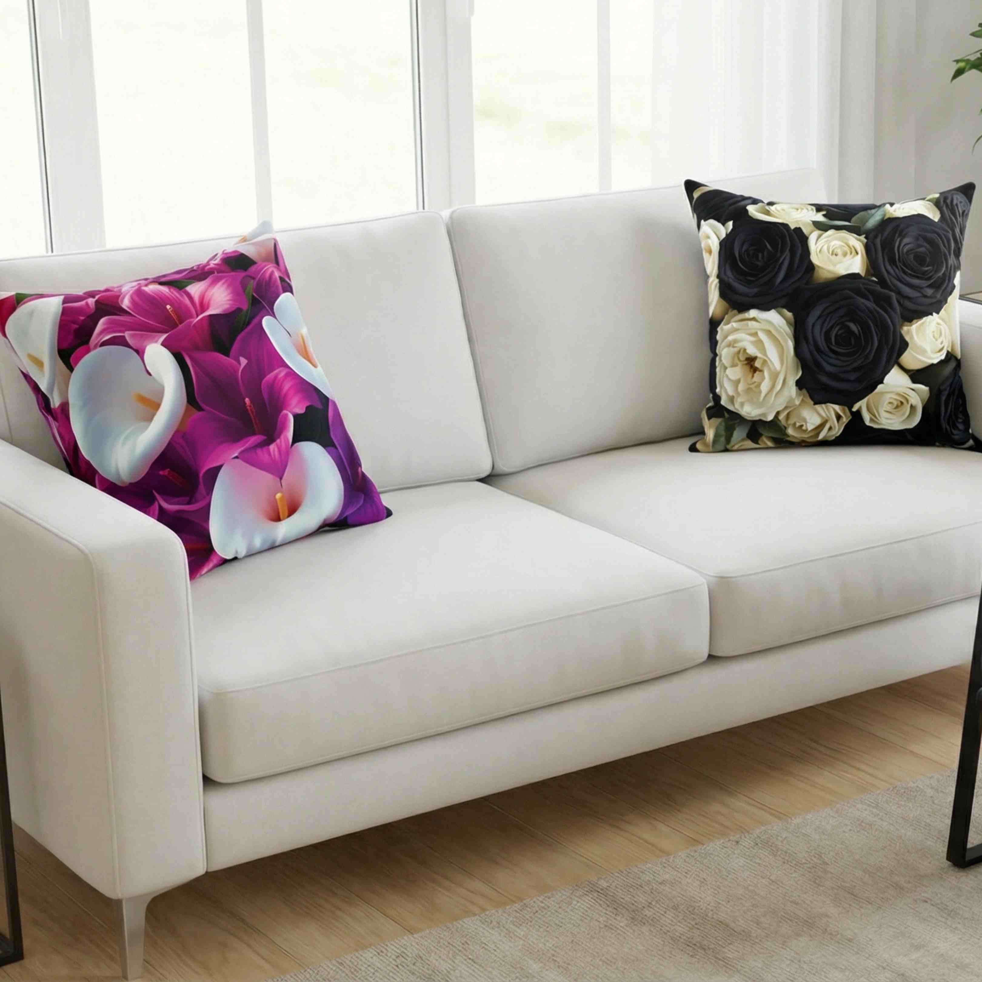 Calla Lilly Pillow | Floral Decorative Throw Cushion product thumbnail image