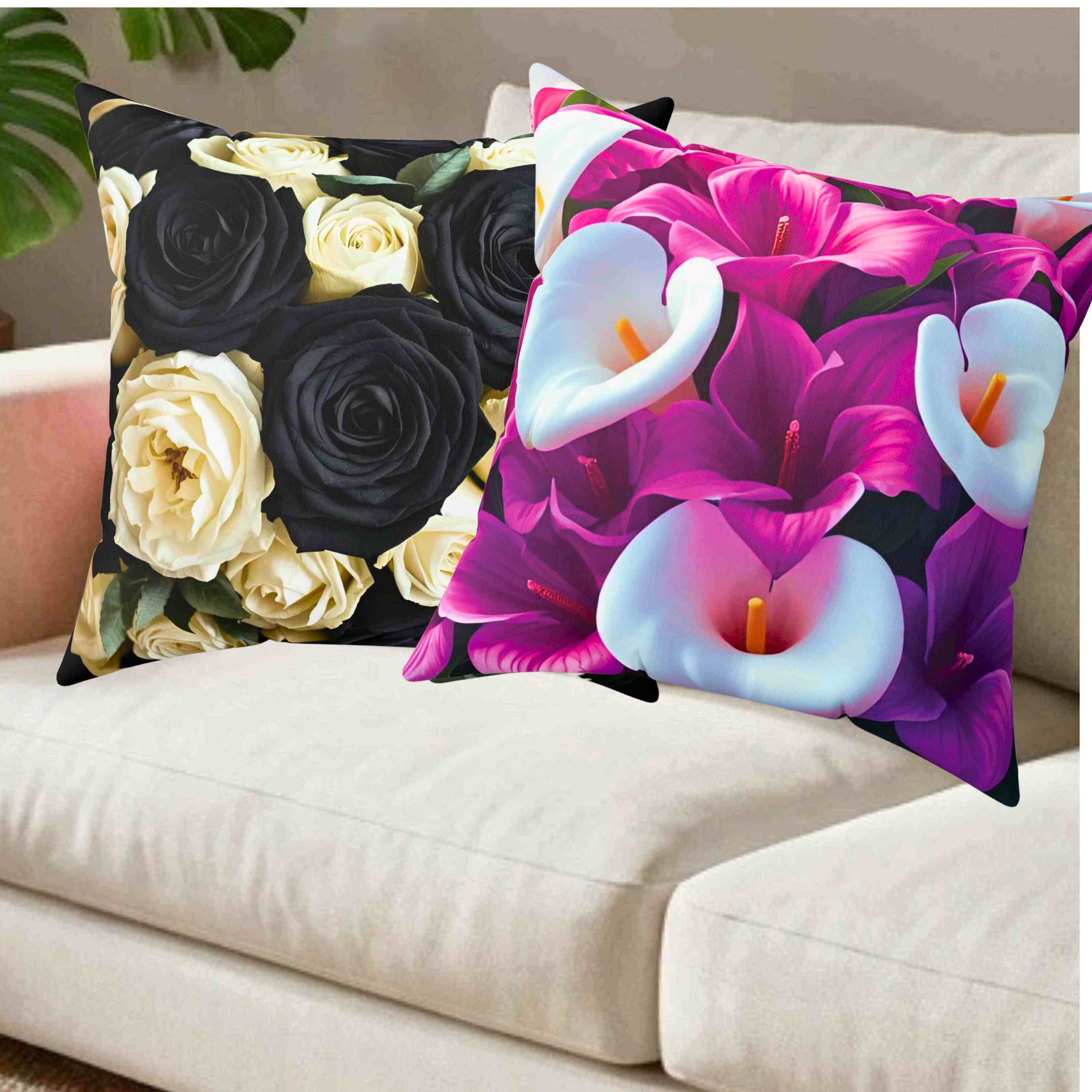 Calla Lilly Pillow | Floral Decorative Throw Cushion product thumbnail image