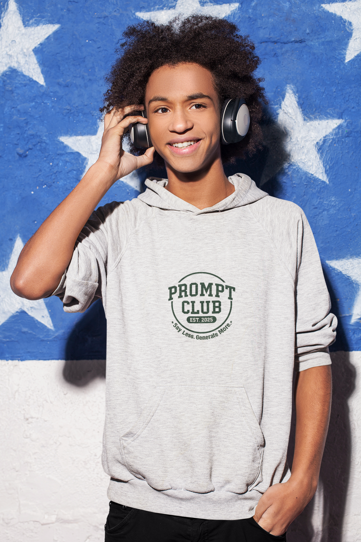 PROMPT CLUB | Est. 2025 Retro Collection  Streetwear Hoodie product thumbnail image