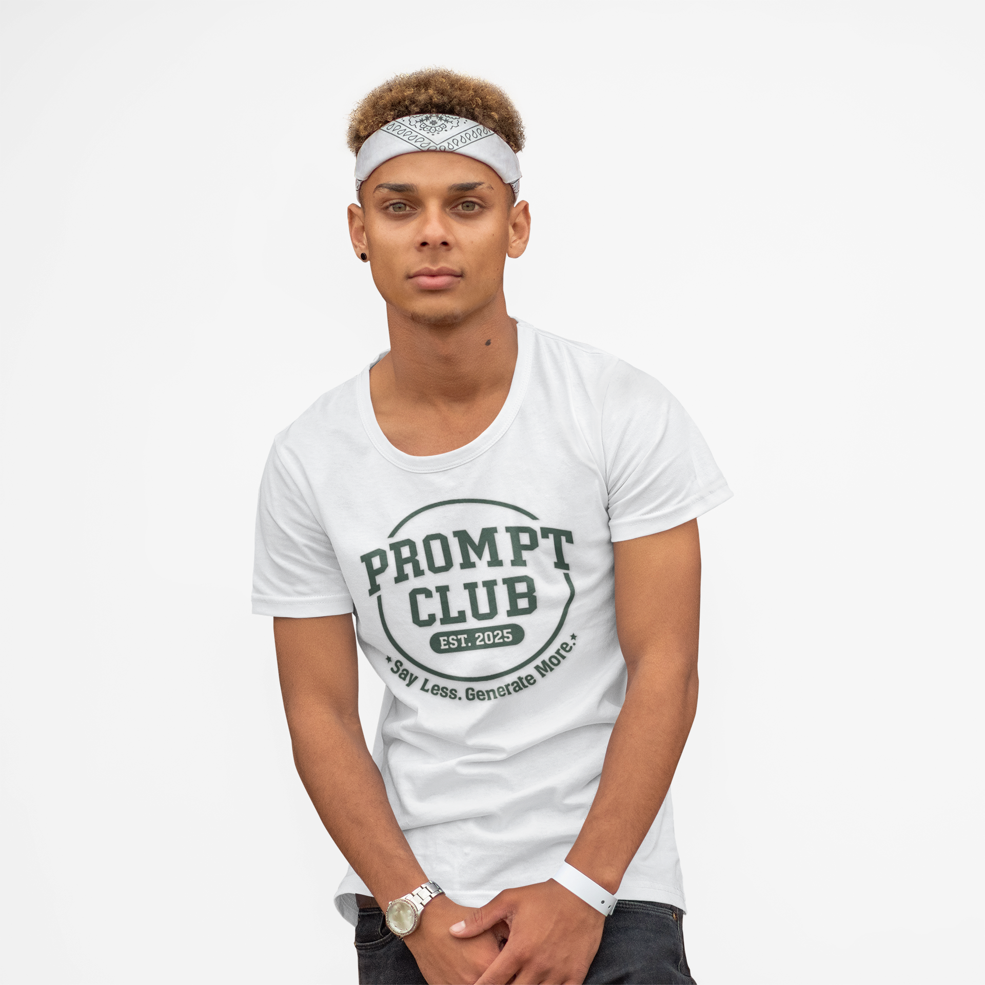 Prompt Club AI University — 'Retro Collegiate AI Tee  product thumbnail image