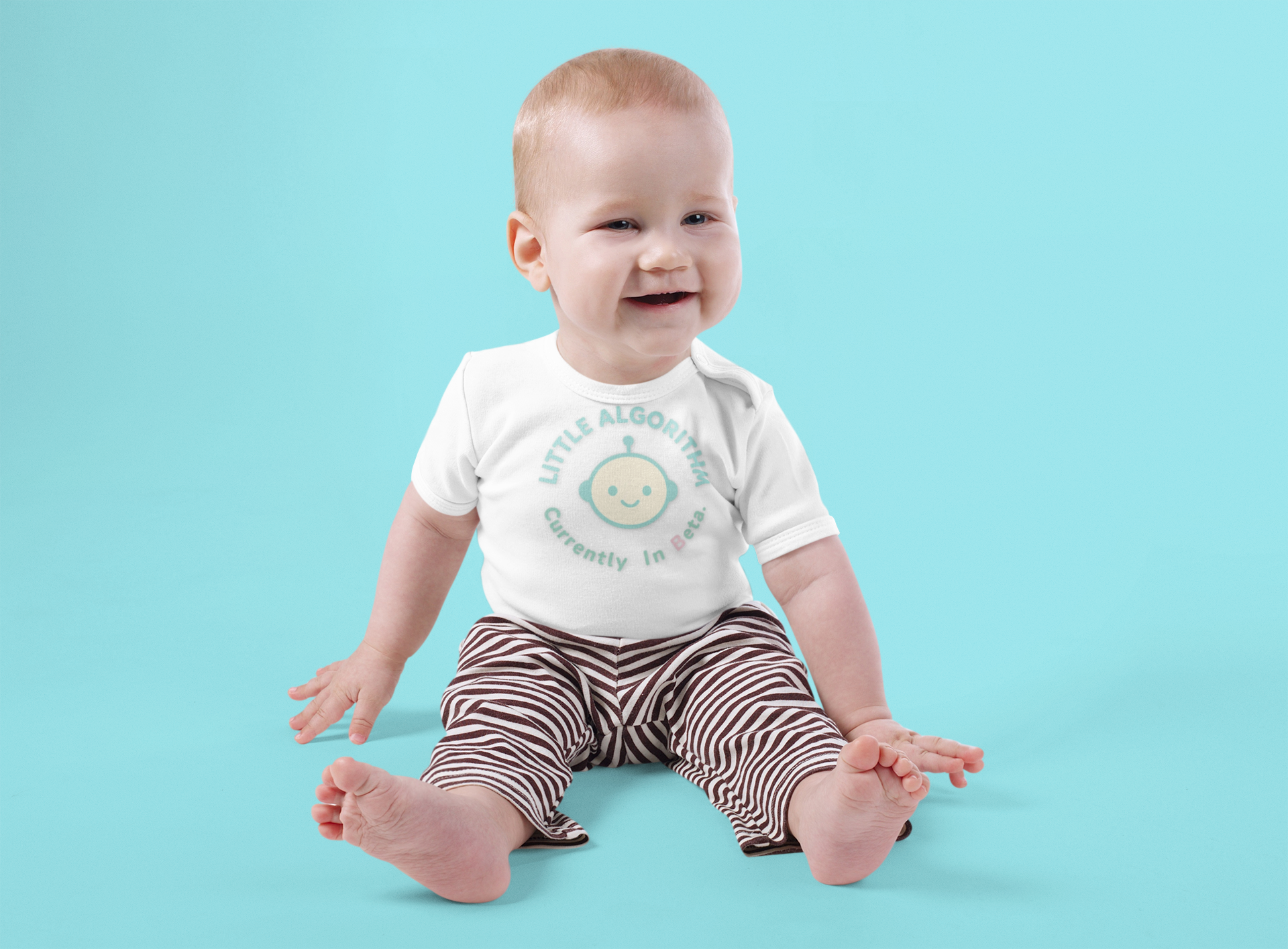Little Algorithm Cute (Currently in Beta) Baby Robot Infant - Graphic Tee Gift product thumbnail image Little Algorithm Cute (Currently in Beta) Baby Robot Infant - Graphic Tee Gift product thumbnail image