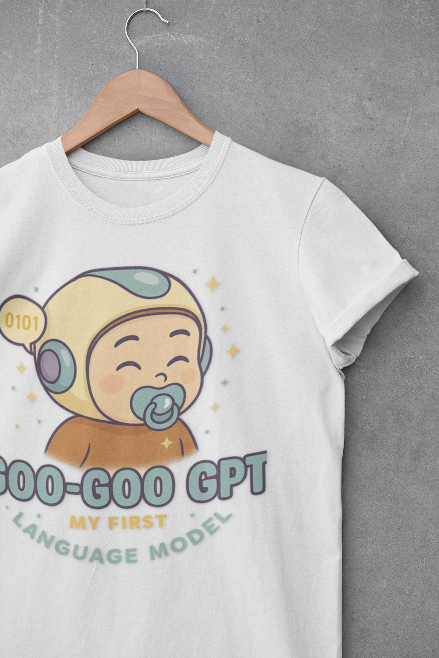 "Goo-Goo GPT" My First Language Model Infant Bodysuit product thumbnail image "Goo-Goo GPT" My First Language Model Infant Bodysuit product thumbnail image