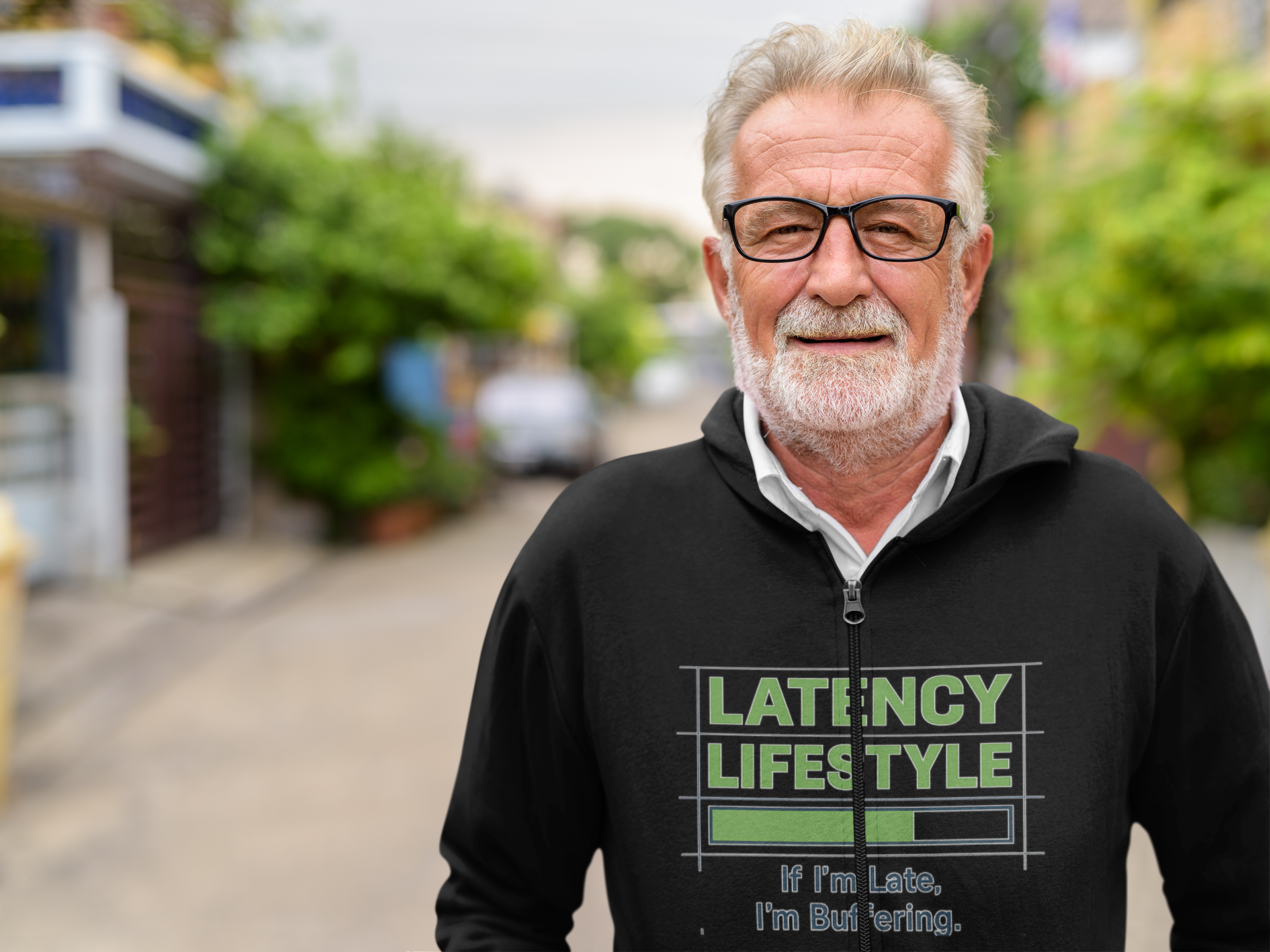 “If I’m Late, I’m Buffering… "Slow-living”, Personalized Empowerment Graphic Hoodie “If I’m Late, I’m Buffering… "Slow-living”, Personalized Empowerment Graphic Hoodie