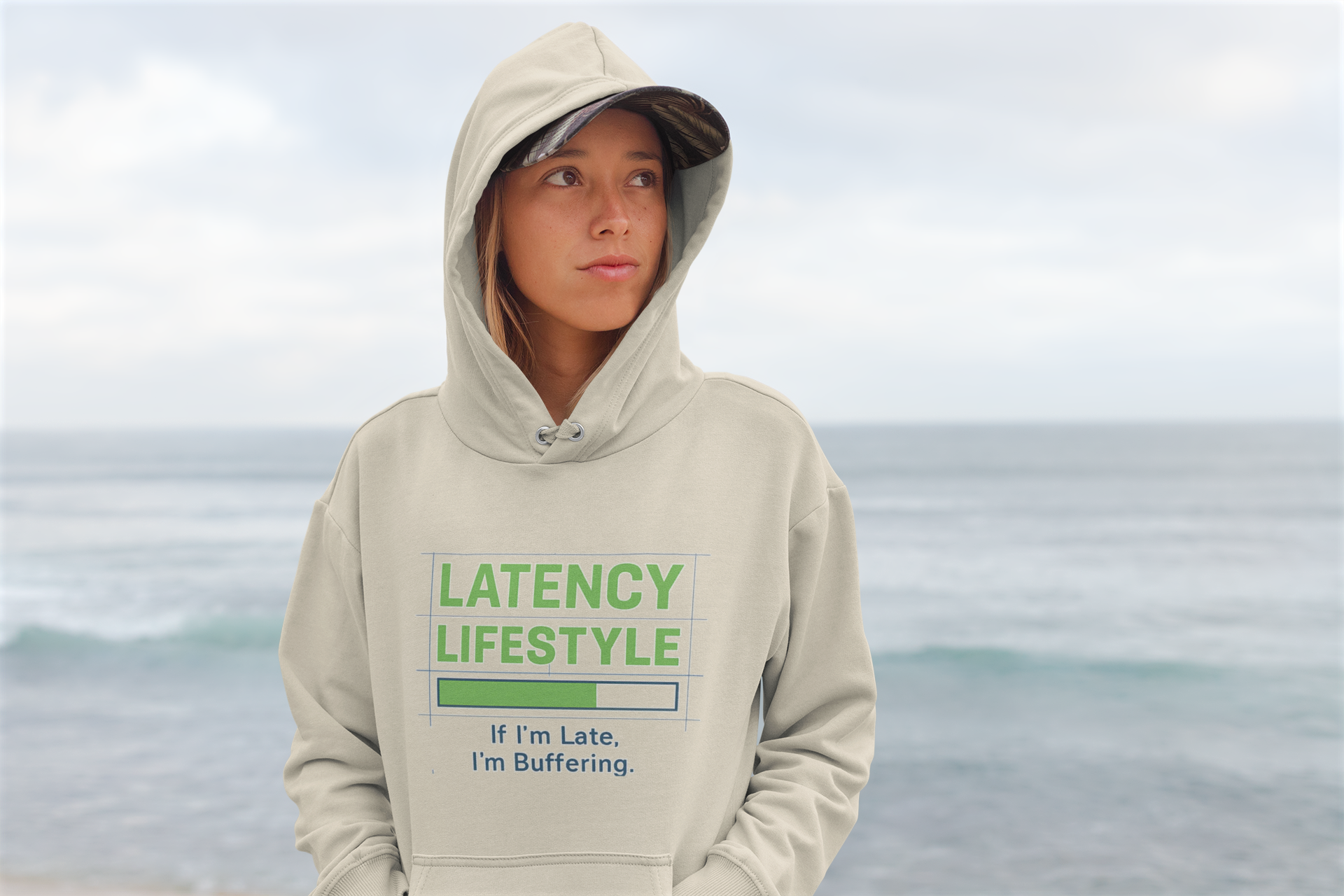 “If I’m Late, I’m Buffering… "Slow-living”, Personalized Empowerment Graphic Hoodie product thumbnail image “If I’m Late, I’m Buffering… "Slow-living”, Personalized Empowerment Graphic Hoodie product thumbnail image