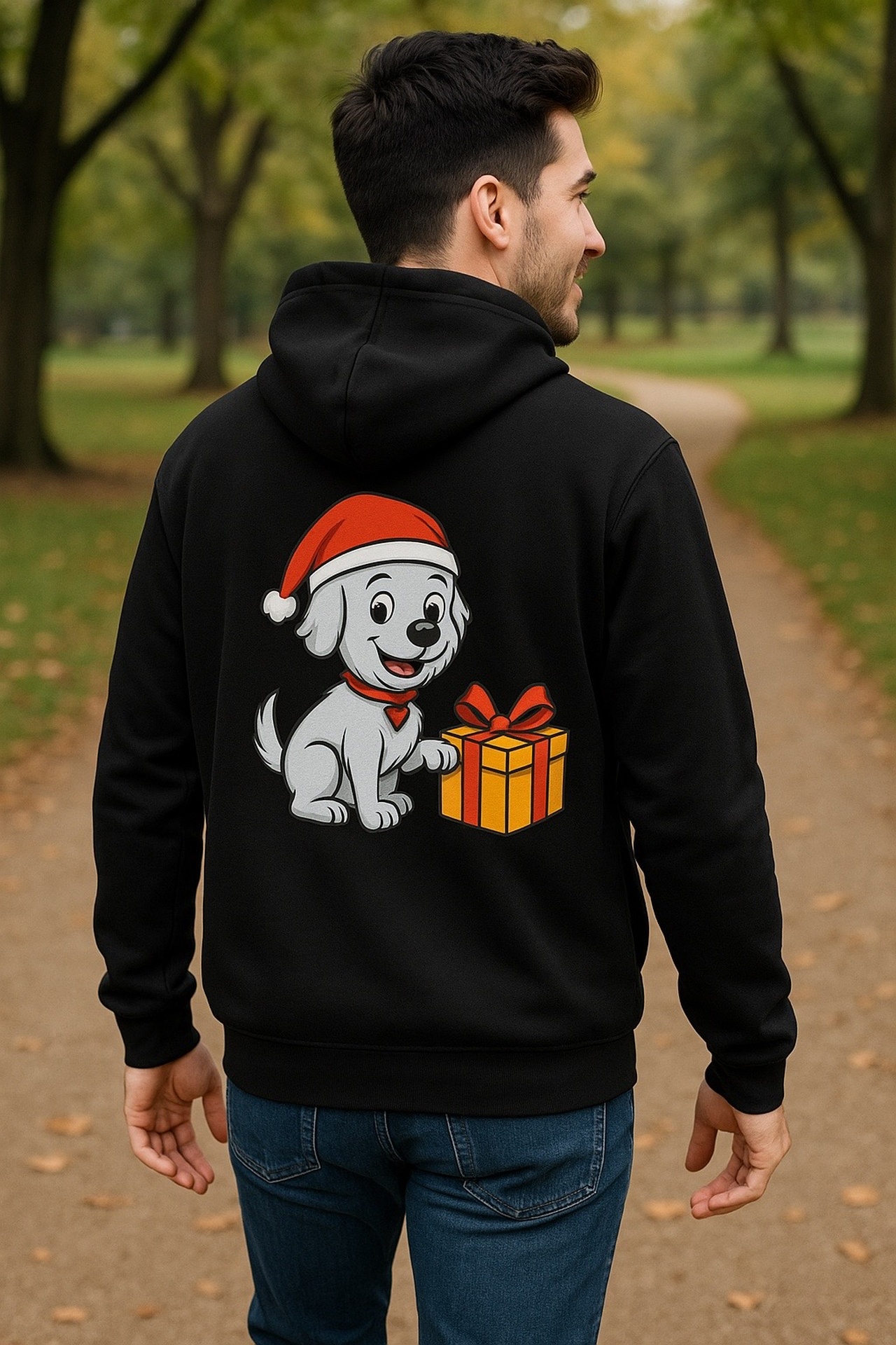 Santa Sparkle Dog Hoodie