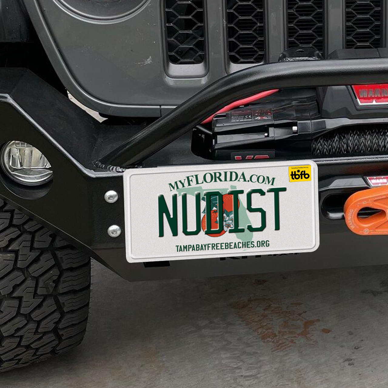 33 - Metal Vanity Plate (Florida NUDIST) product thumbnail image 33 - Metal Vanity Plate (Florida NUDIST) product thumbnail image