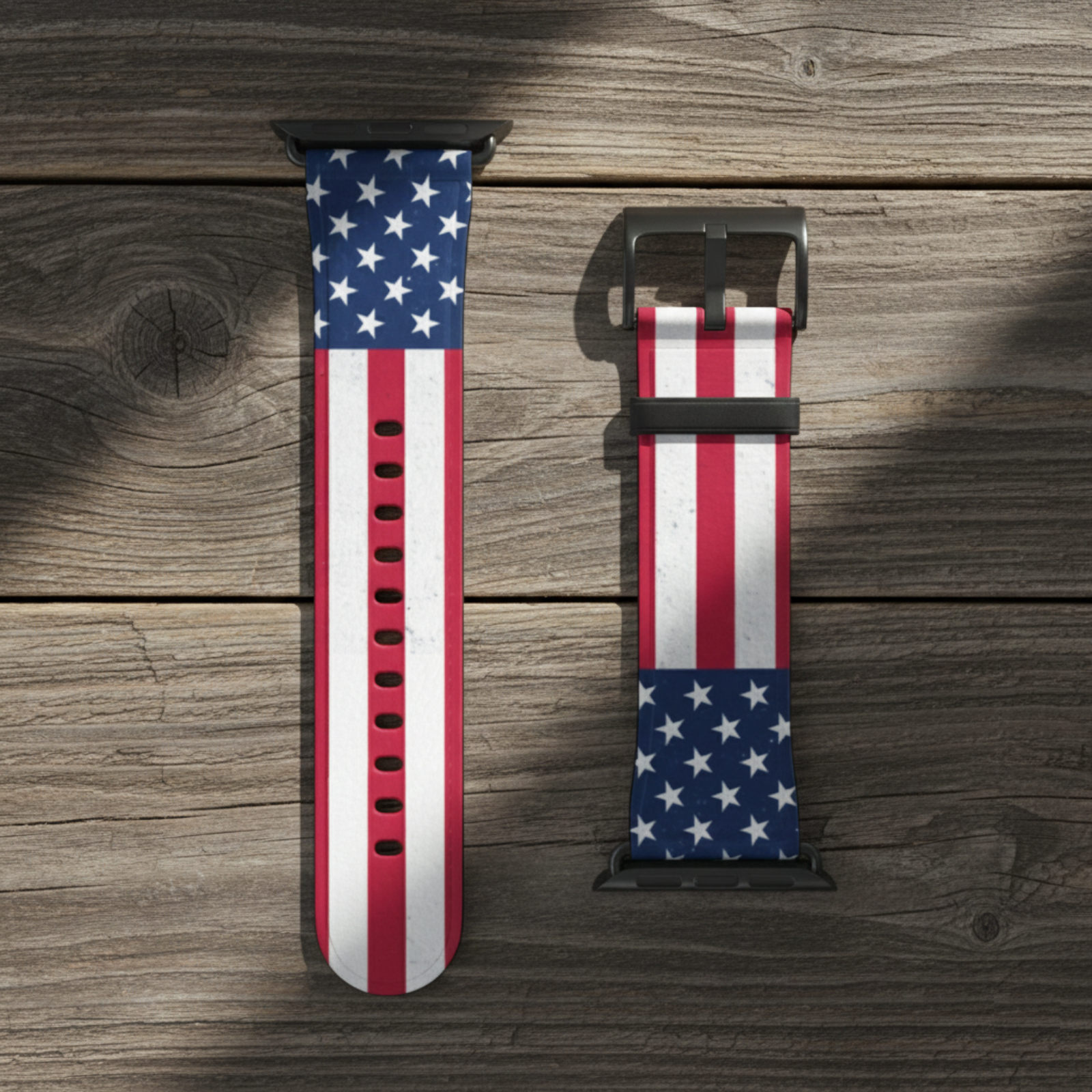 Patriotic American Flag Watch Band — Stars &amp; Stripes Apple Watch Strap, USA