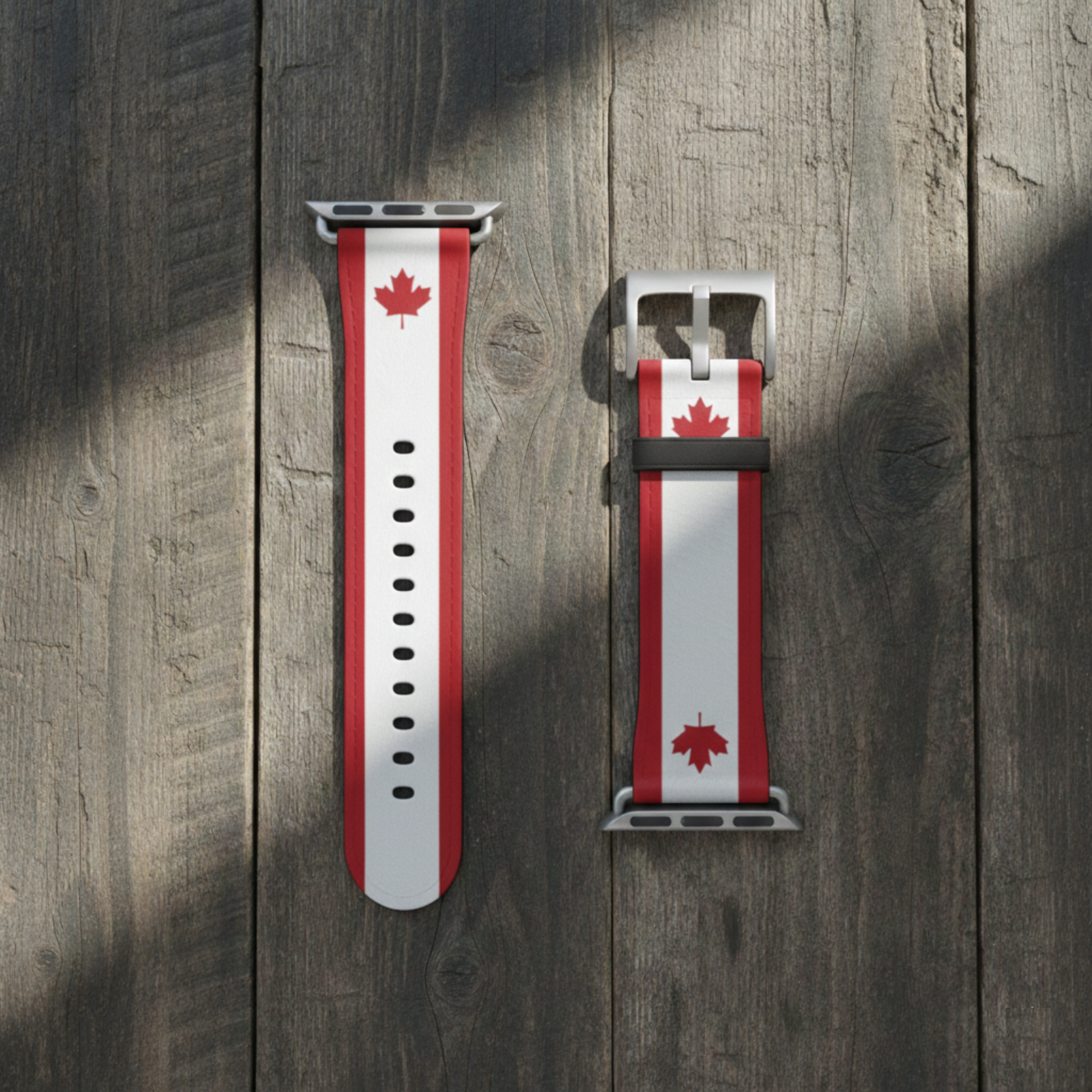 Canadian Flag Watch Band — Red Maple Leaf Apple Watch Strap