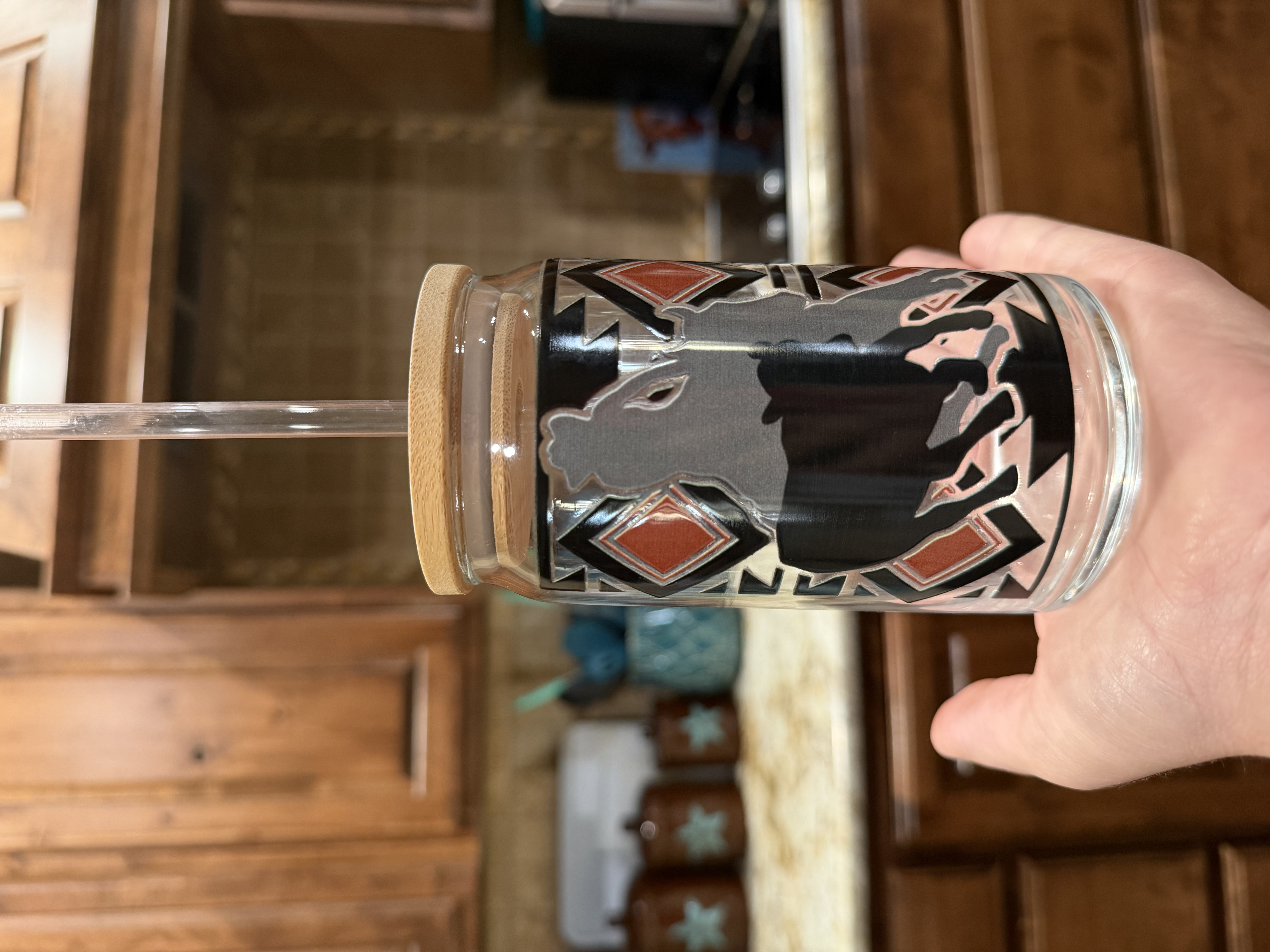 Circle Up- 16oz Sipper Glass with Straw 