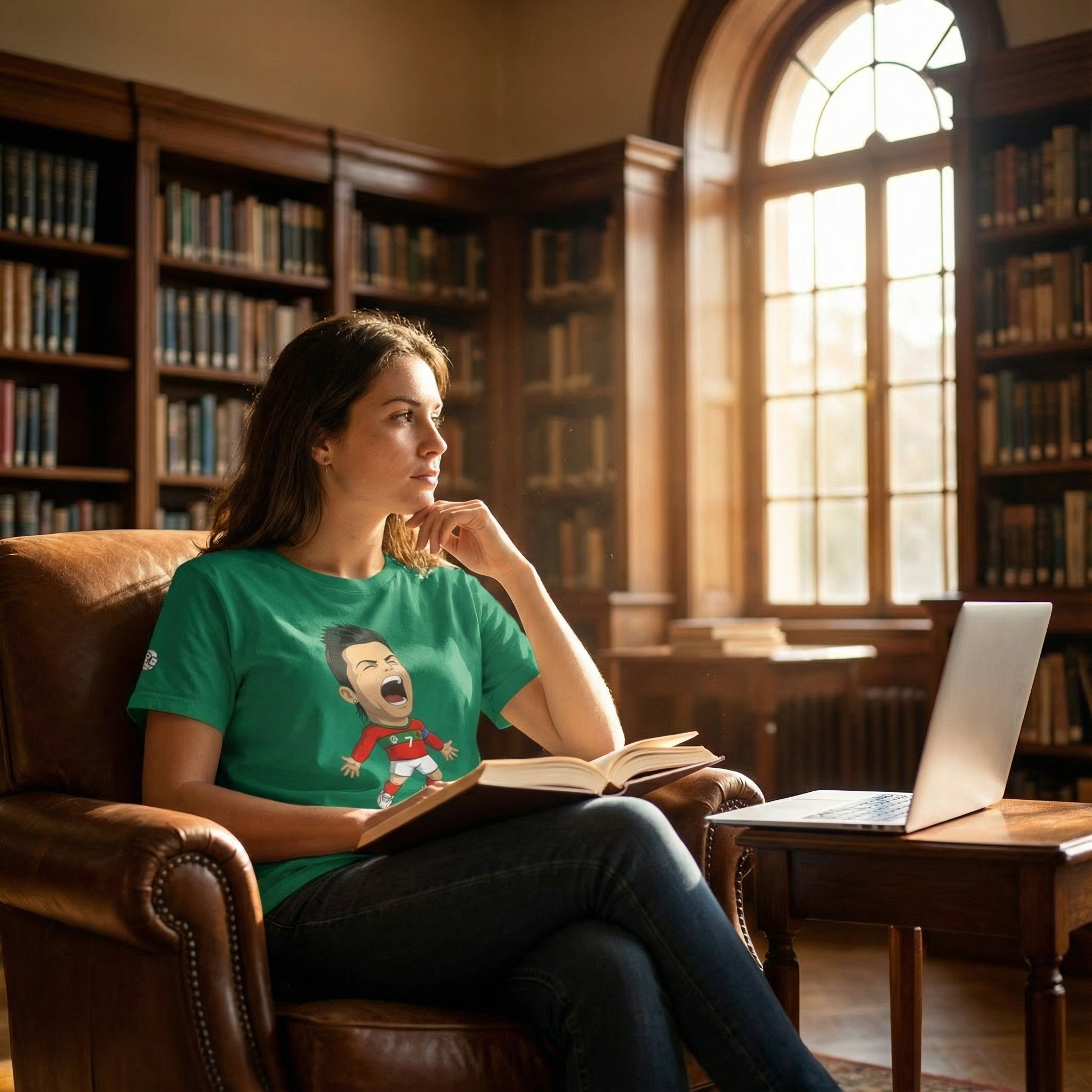 Cristiano Ronaldo Cartoon-Inspired Kelly Green T-Shirt product thumbnail image Cristiano Ronaldo Cartoon-Inspired Kelly Green T-Shirt product thumbnail image