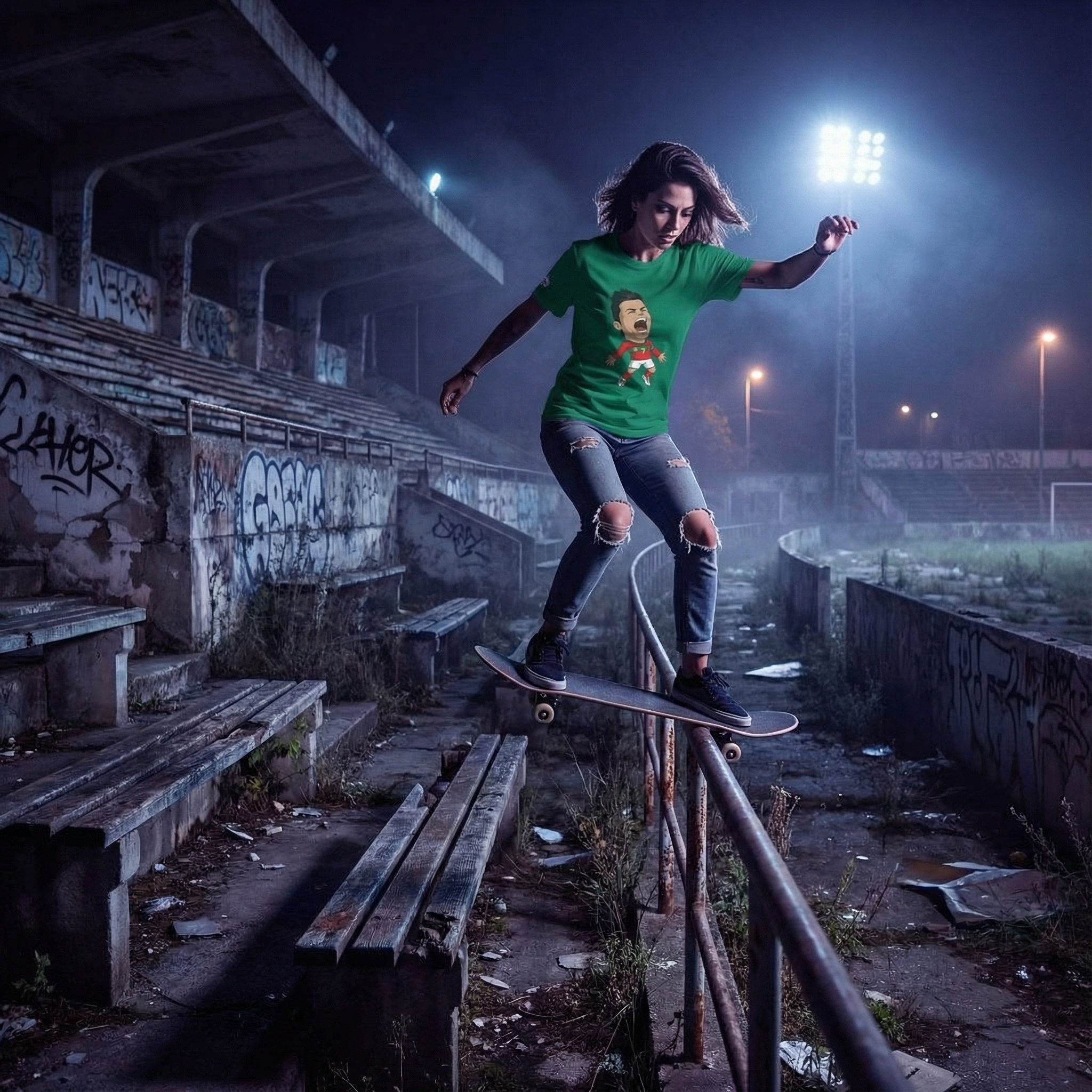 Cristiano Ronaldo Cartoon-Inspired Kelly Green T-Shirt product thumbnail image Cristiano Ronaldo Cartoon-Inspired Kelly Green T-Shirt product thumbnail image