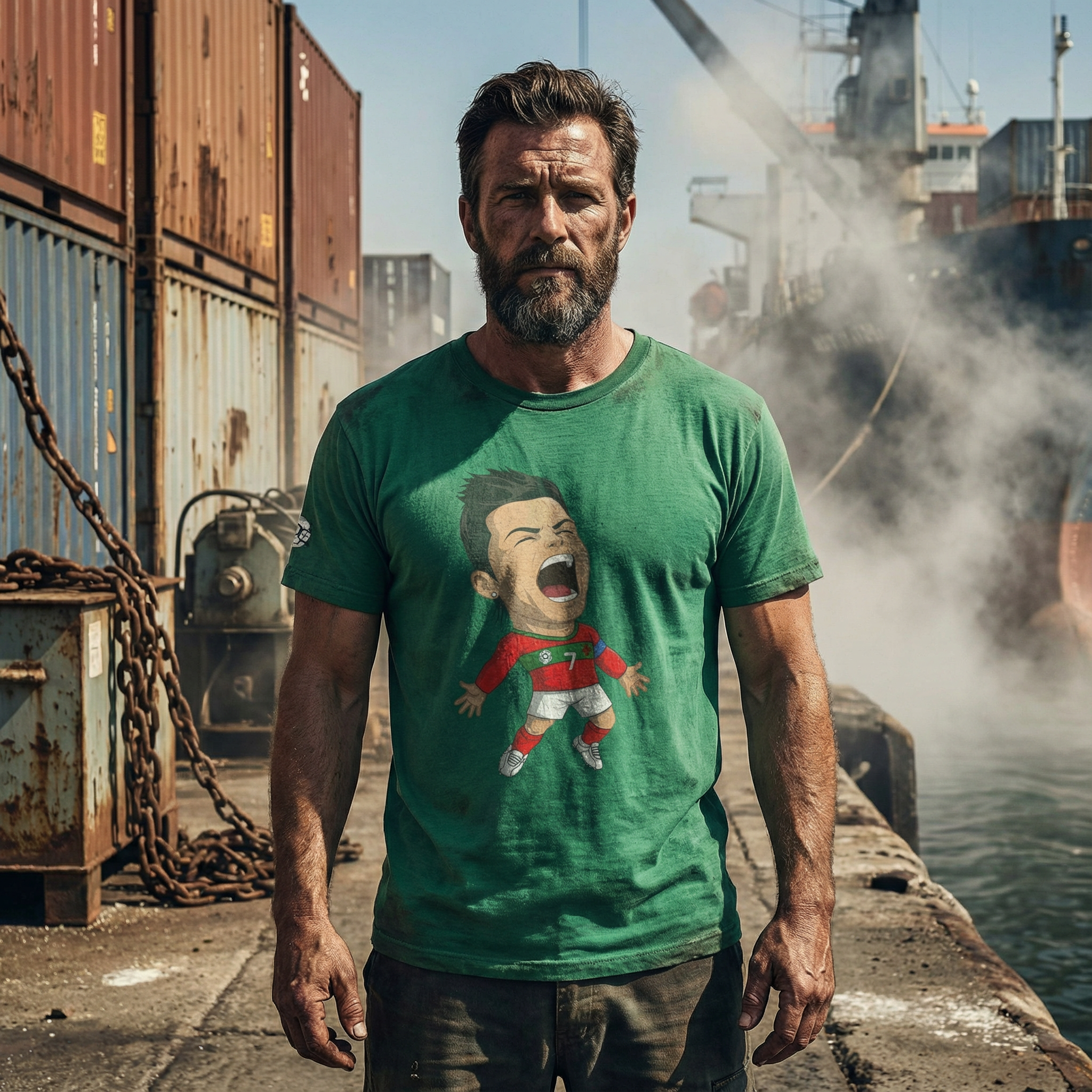 Cristiano Ronaldo Cartoon-Inspired Kelly Green T-Shirt product thumbnail image Cristiano Ronaldo Cartoon-Inspired Kelly Green T-Shirt product thumbnail image