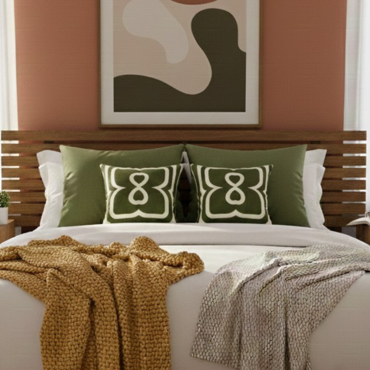 Sage Green EL Line - Faux Suede Square Pillowcase