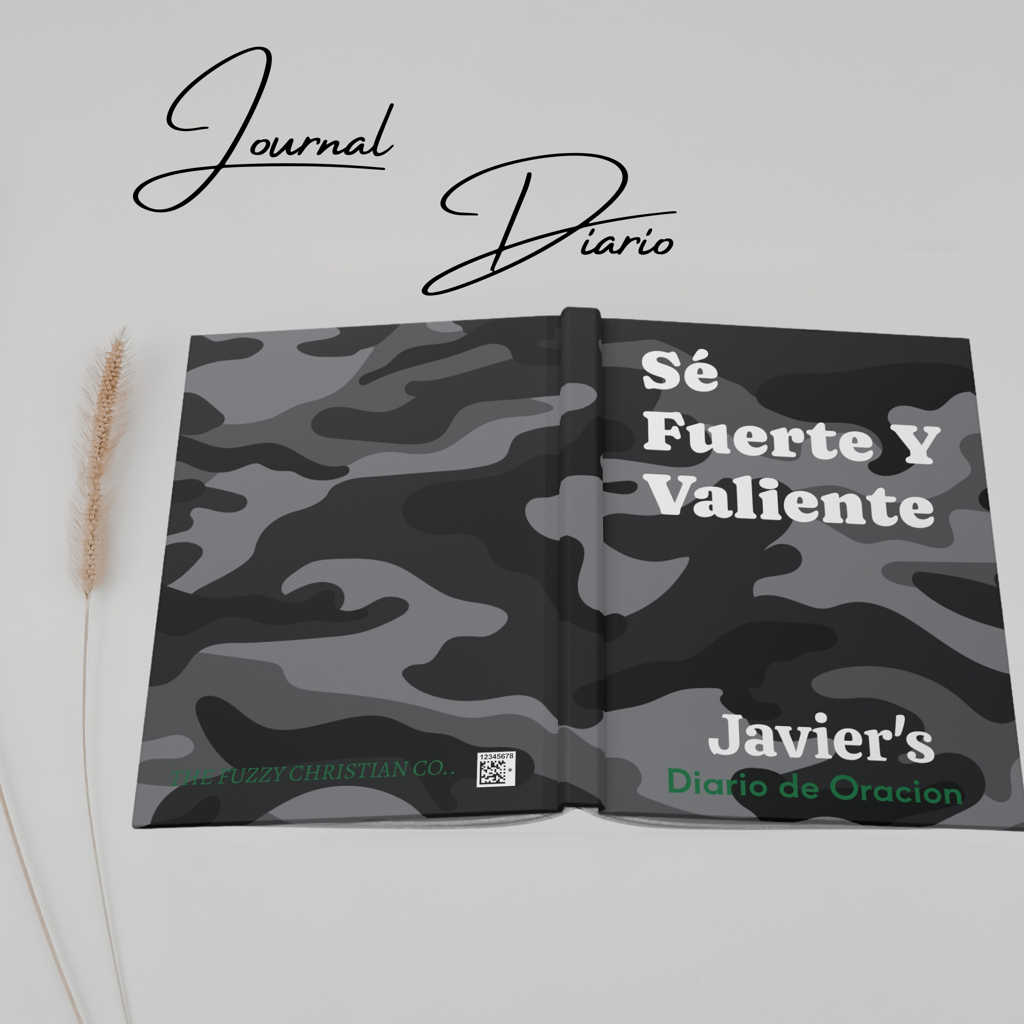 Spanish Prayer Journal Sé Fuerte y Valiente | Camuflaje Diario Cristiano Para Adolescentes | Be Strong &amp; Courageous product thumbnail image