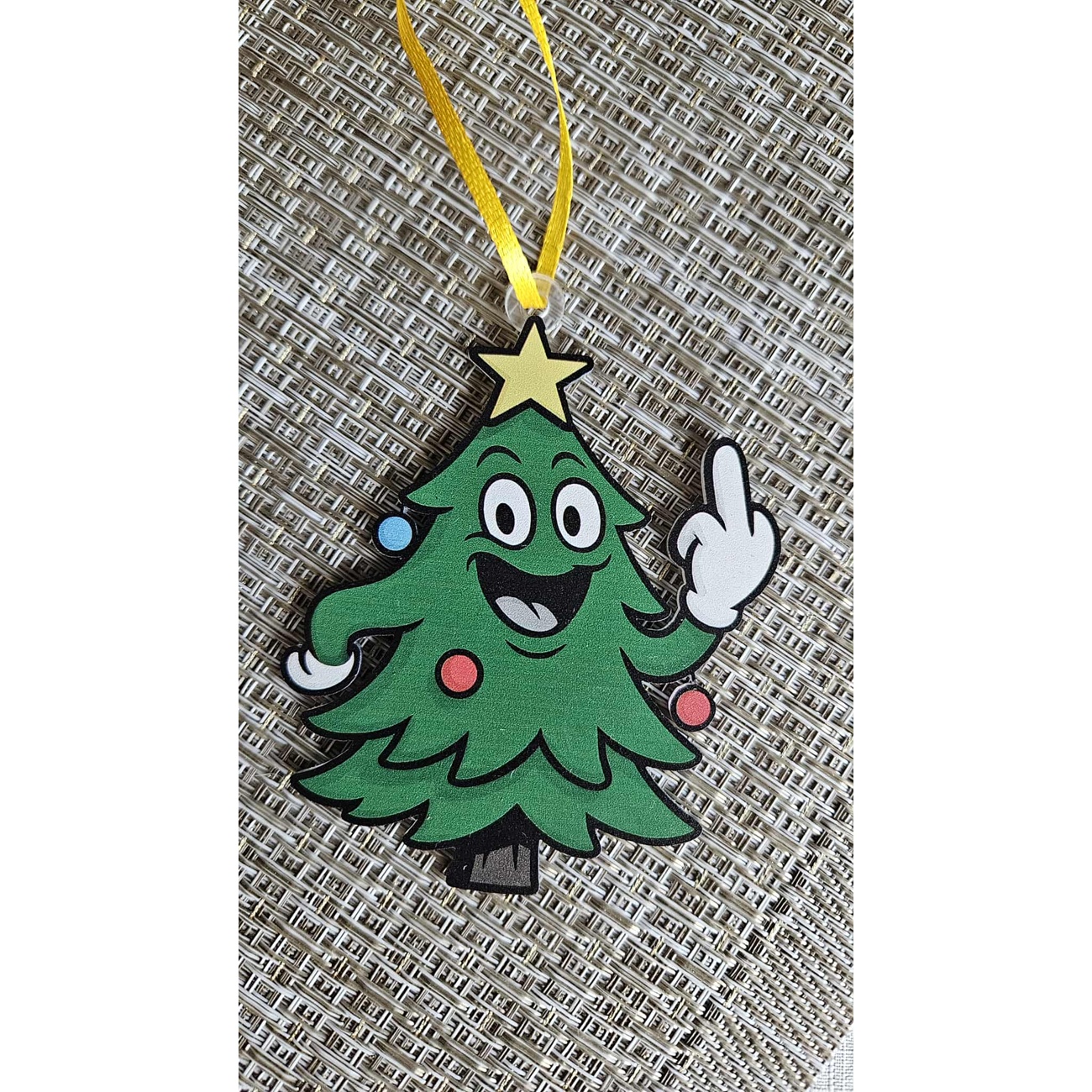 Ornament Funny Middle Finger Christmas Tree — Novelty Holiday Decoration product thumbnail image