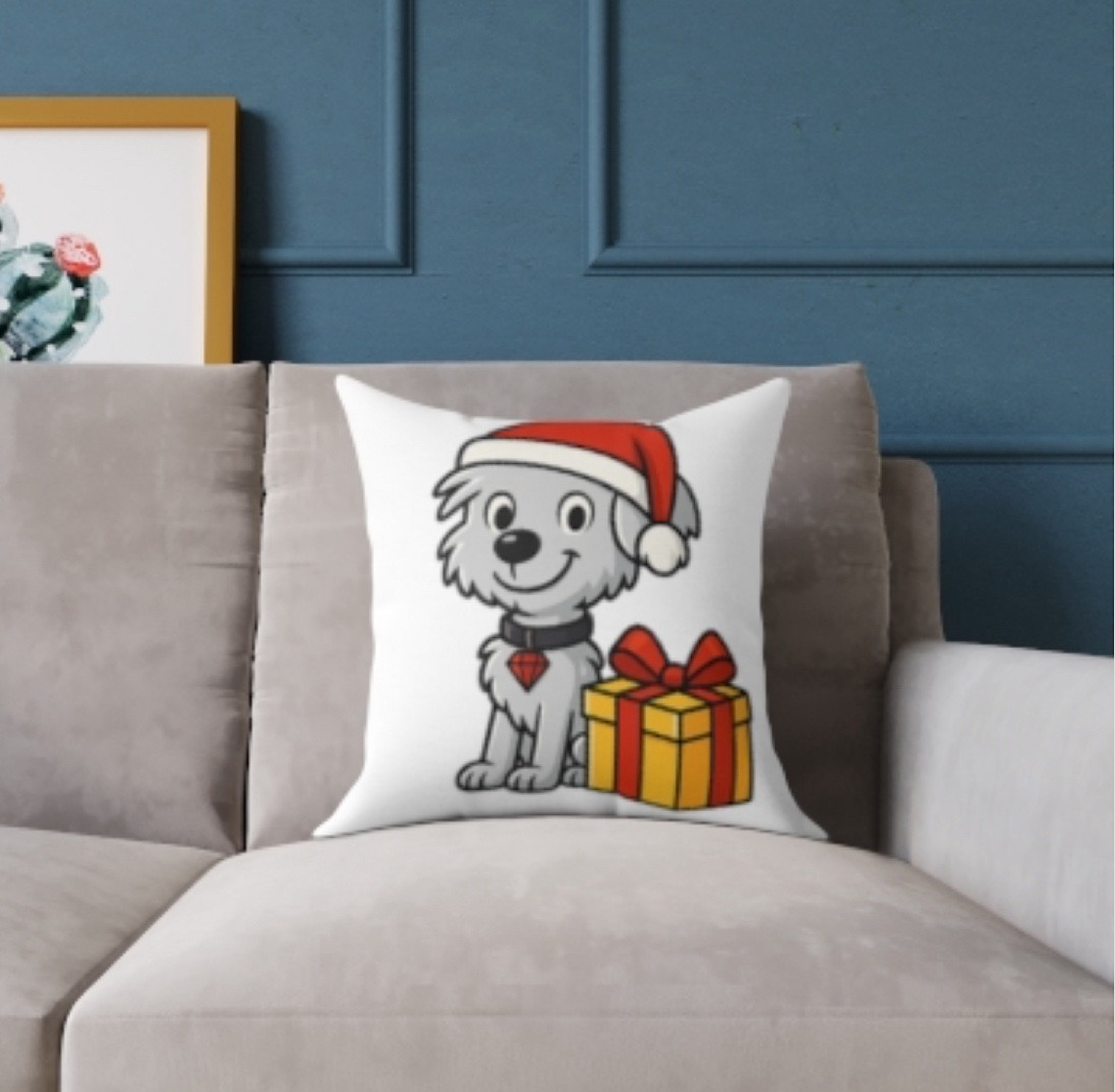 Pillow - Santa Sparkle Holiday Decor product thumbnail image Pillow - Santa Sparkle Holiday Decor product thumbnail image