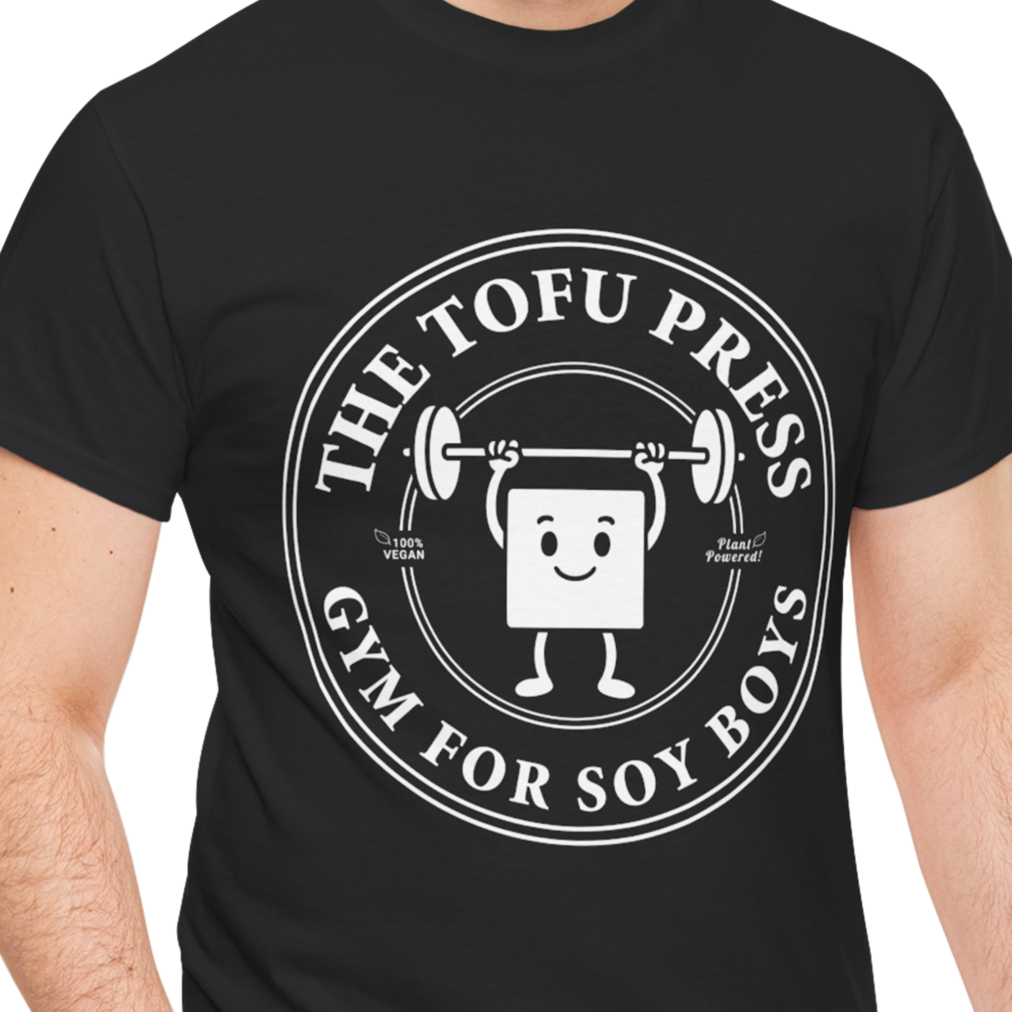 The Tofu Press -Gym For Soy Boys- Vegan Fitness Tee product thumbnail image